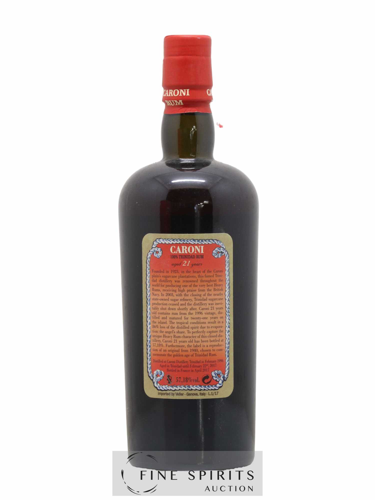 Caroni 21 years 1996 Of. 100° Imperial Proof bottled 2017 Velier Extra Strong - Lot of 1 bottle - 2