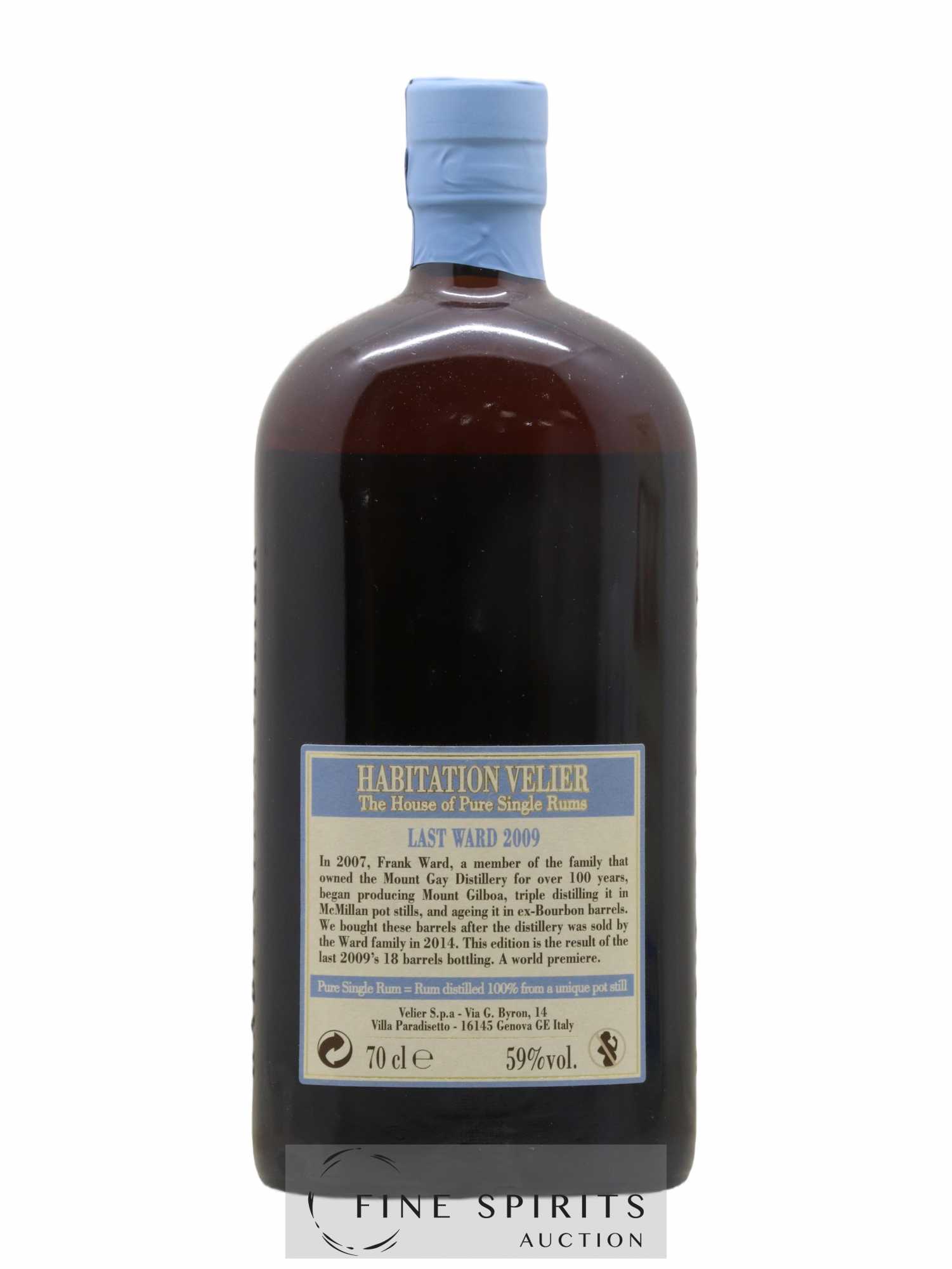 Last Ward 9 years 2009 Velier bottled 2018 Habitation Velier - Lot de 1 bouteille - 2