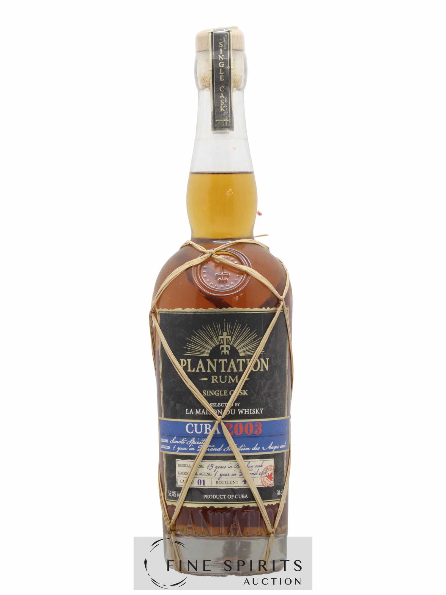 Plantation 15 years 2003 Of. Cuba LMDW - Lot of 1 bottle - 1