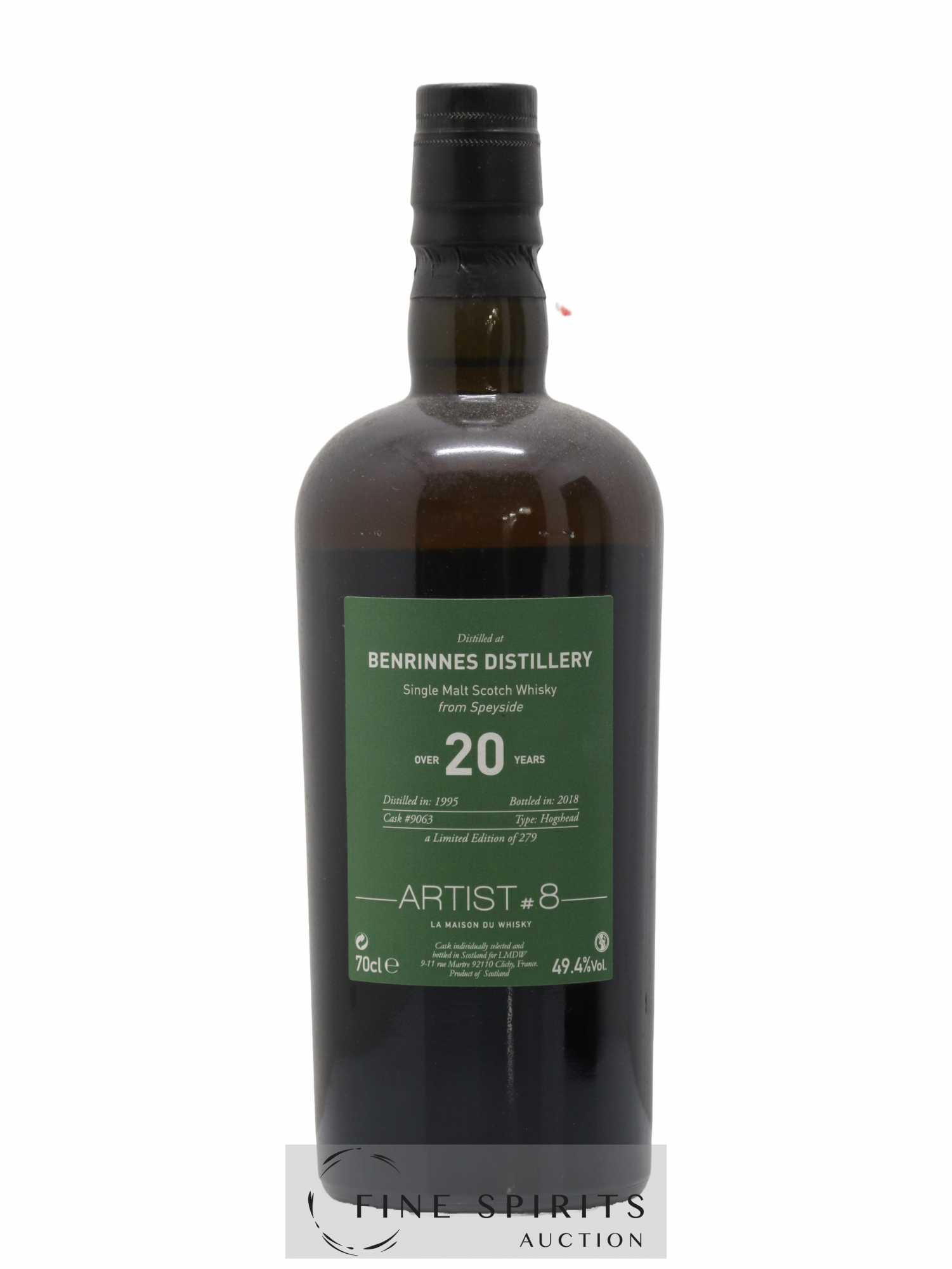 Benrinnes 20 years 1995 LMDW Artist n°8 Hogshead Cask n°9063 - One of 279 - bottled 2018 - Lot of 1 bottle - 2