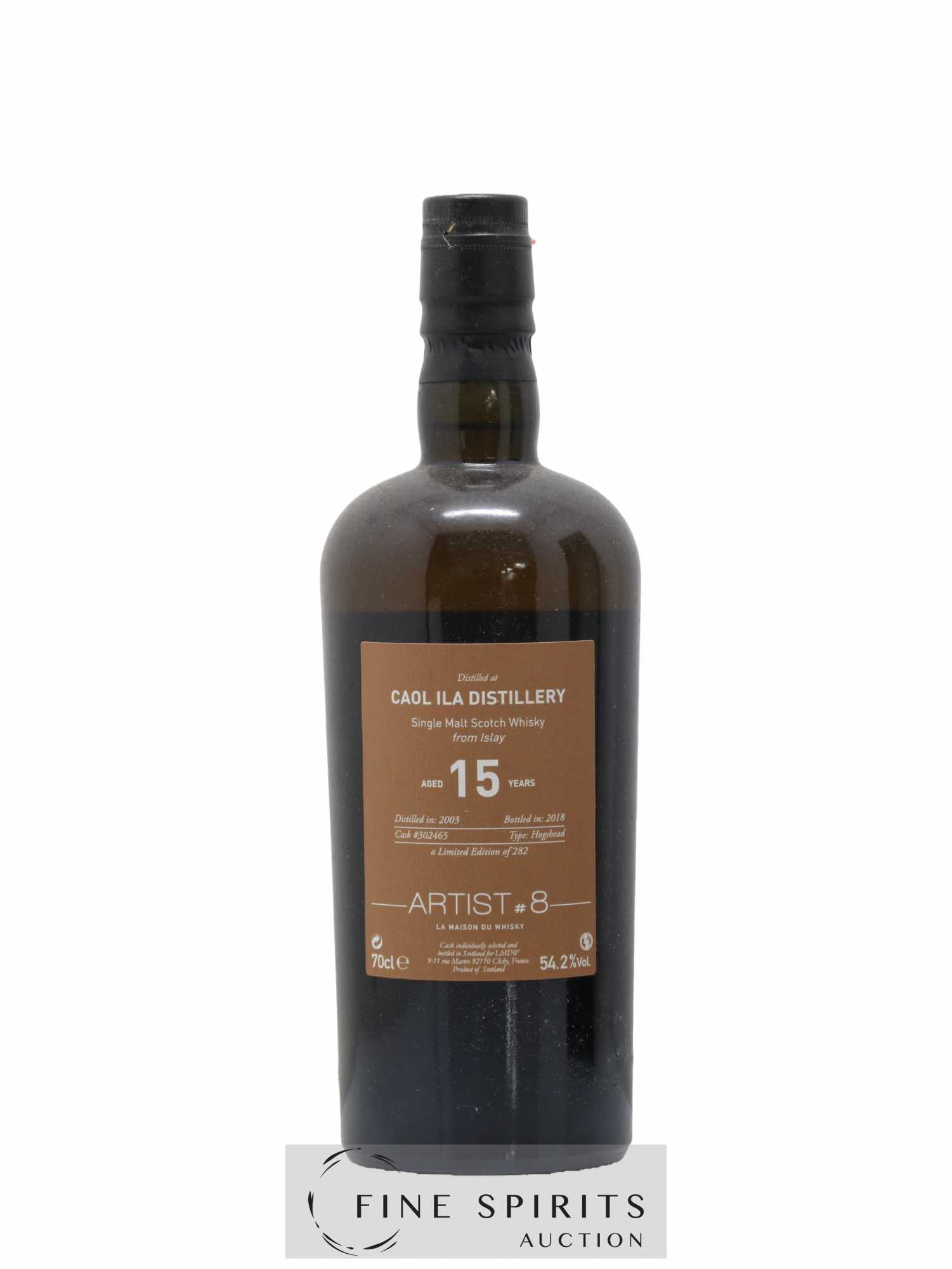 Caol Ila 15 years 2003 LMDW Artist n°8 Hogshead Cask n°302465 - One of 282 - bottled 2018 - Lot de 1 bouteille - 2