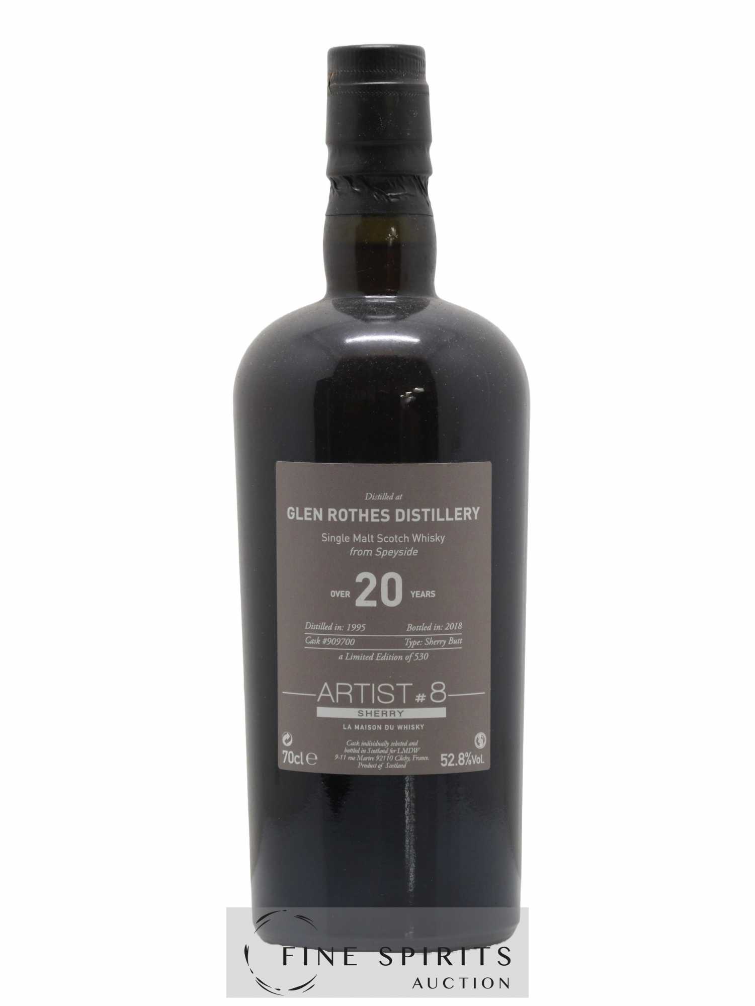 Glenrothes 20 years 1995 LMDW Artist n°8 Sherry Butt Cask n°909700 - One of 530 - bottled 2018 - Posten von 1 Flasche - 2