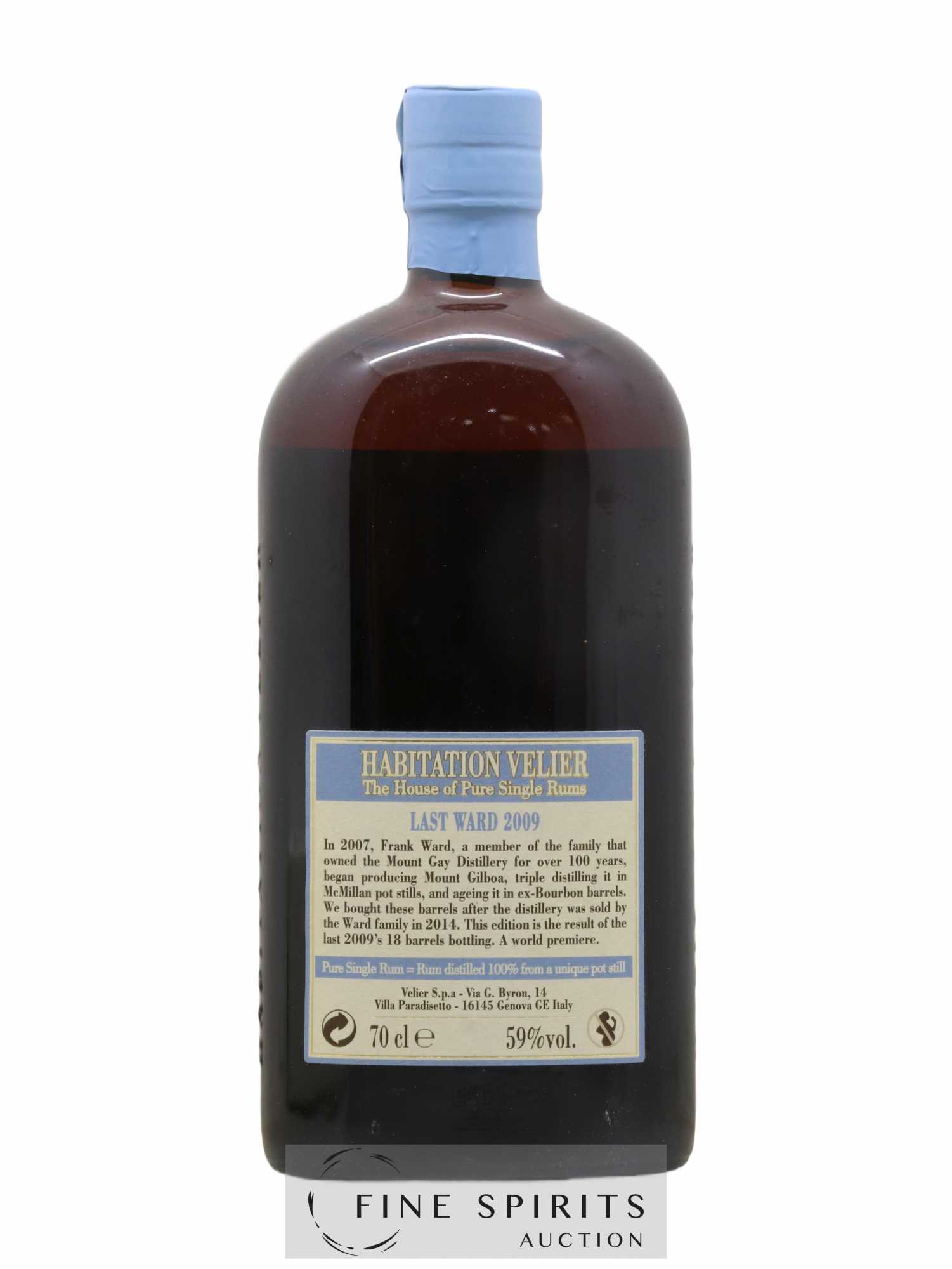 Last Ward 9 years 2009 Velier bottled 2018 Habitation Velier - Lot de 1 bouteille - 2