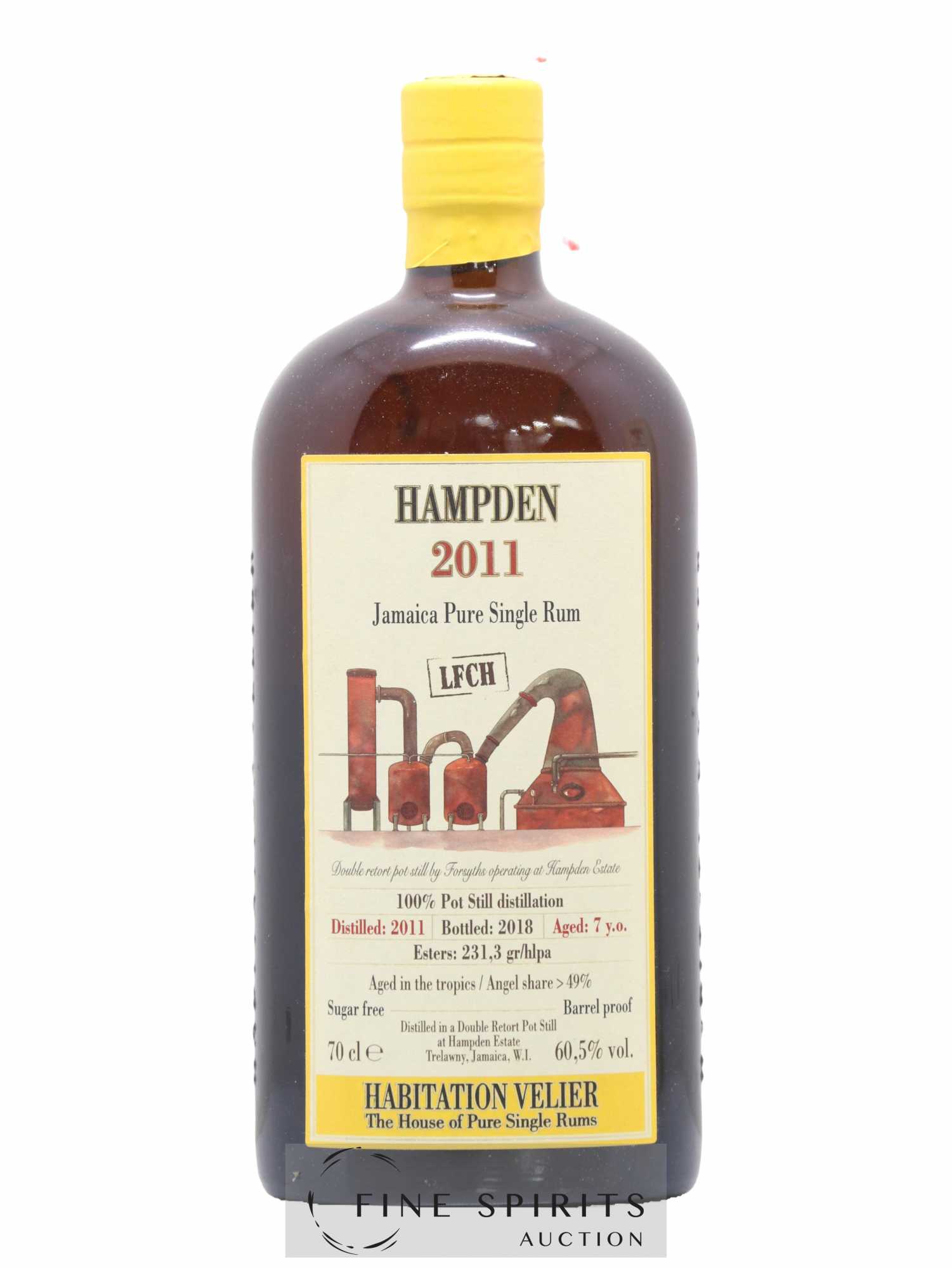 Hampden 7 years 2011 Of. LFCH Pot Still Distillation - bottled 2018 Habitation Velier - Lot of 1 bottle - 1