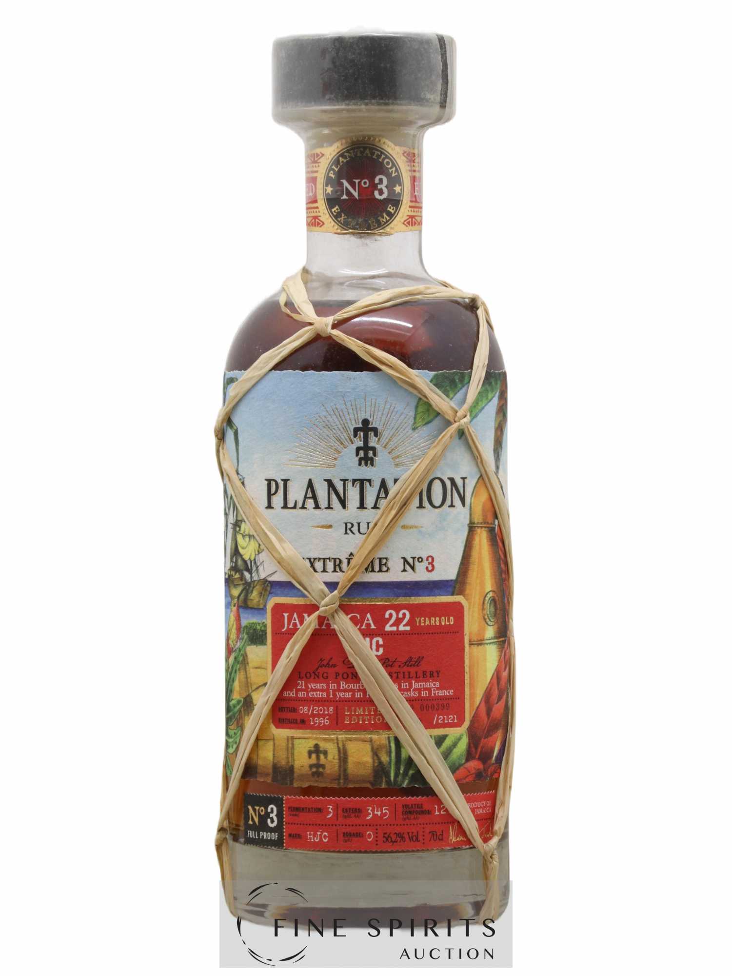 Plantation 22 years 1996 Pierre Ferrand Extrême n°3 Mark HJC - One of 2121 - bottled 2018 Limited Edition - Lot de 1 bouteille - 1
