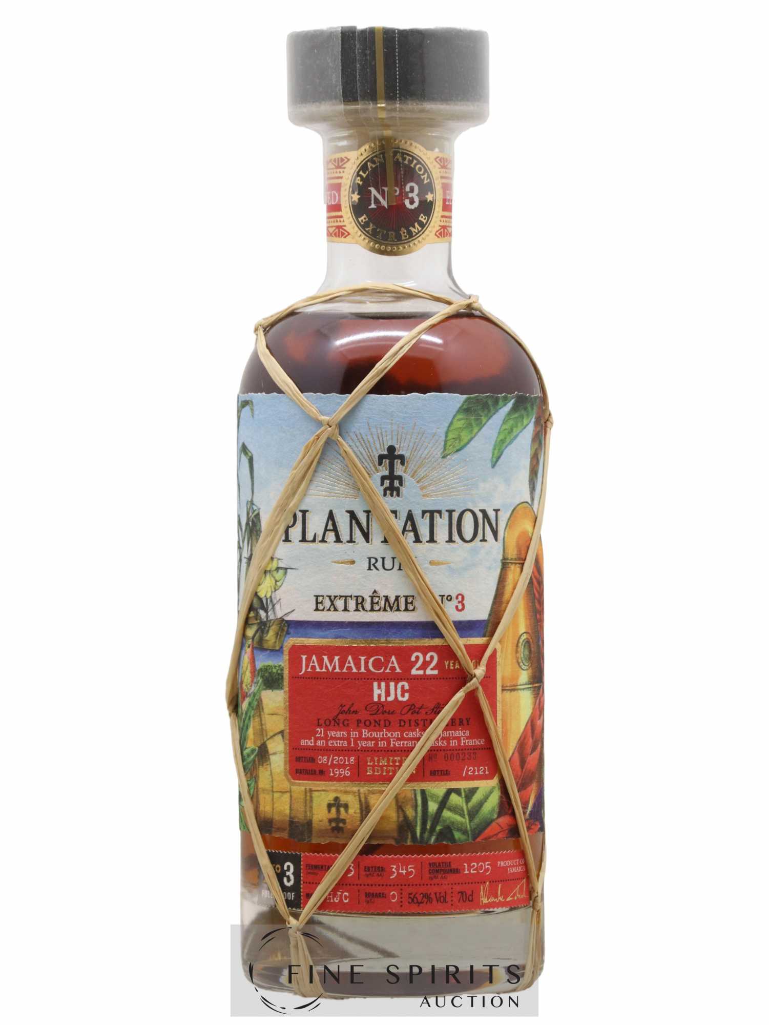 Plantation 22 years 1996 Pierre Ferrand Extrême n°3 Mark HJC - One of 2121 - bottled 2018 Limited Edition - Lot de 1 bouteille - 1