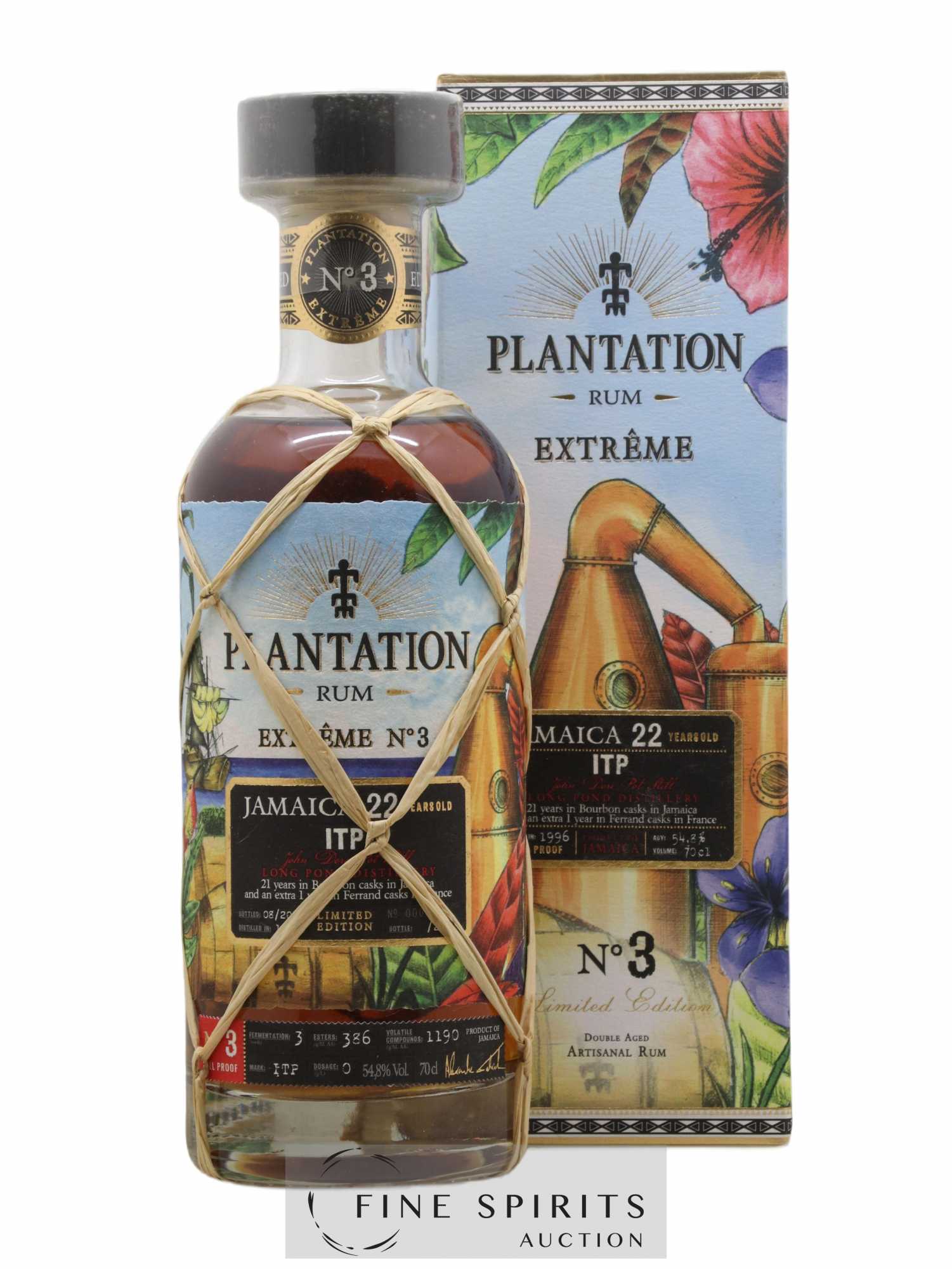 Plantation 22 years 1996 Pierre Ferrand Extrême n°3 Mark ITP - One of 2121 - bottled 2018 Limited Edition - Lot de 1 bouteille - 0