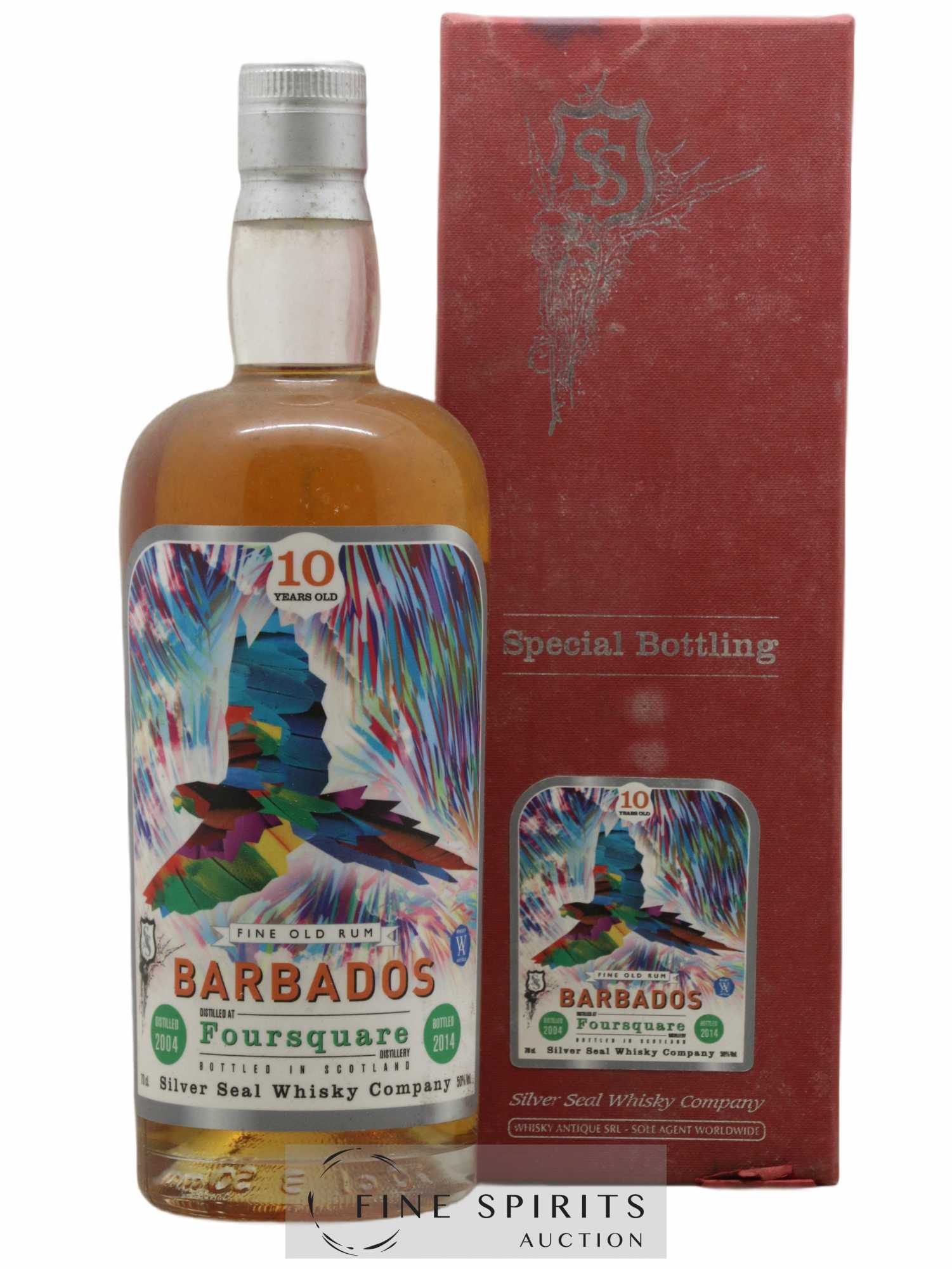 Foursquare 10 years 2004 Silver Seal Whisky Company Cask n°9 - One of 330 - bottled 2014 - Lot de 1 bouteille - 0