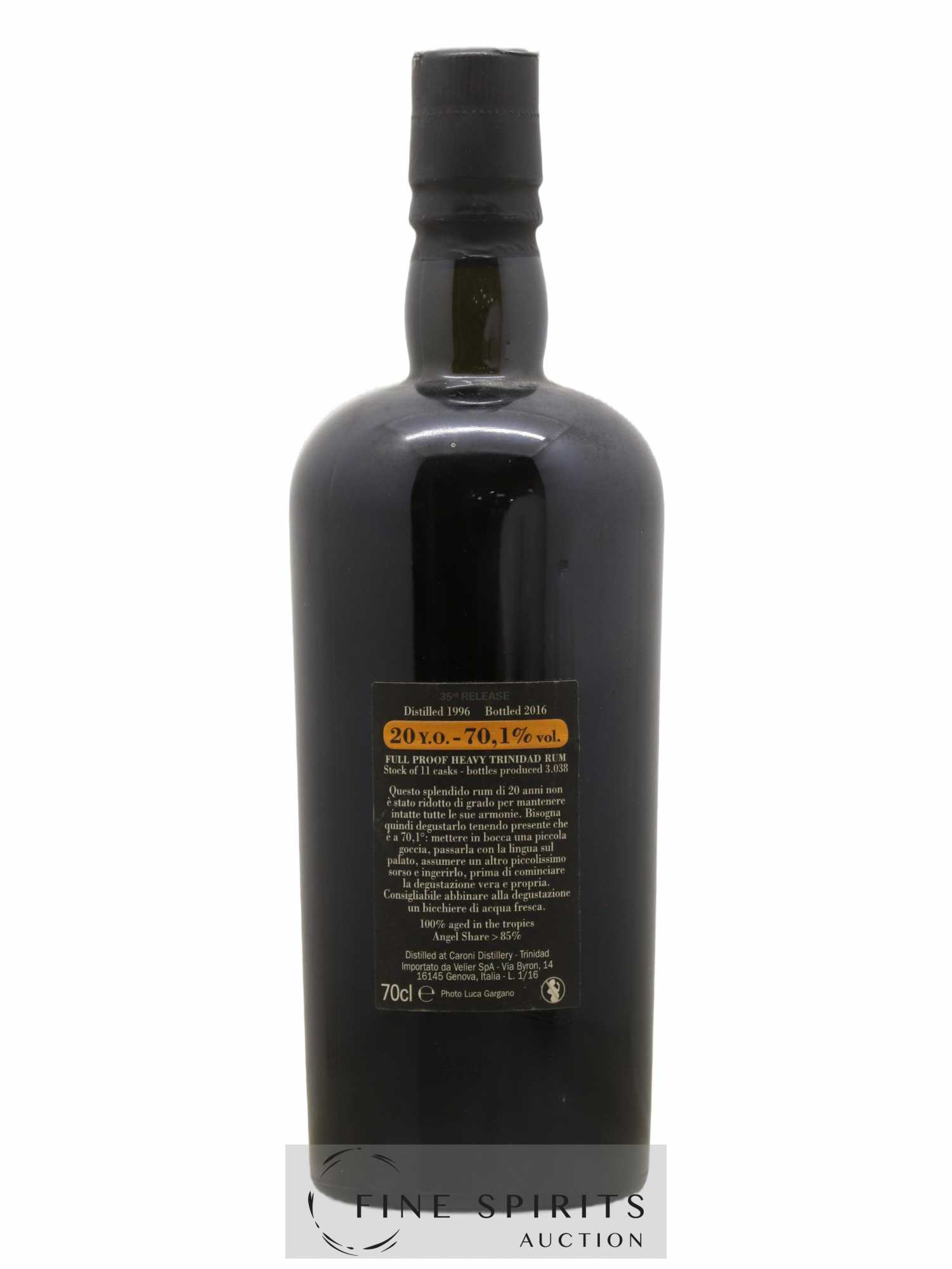 Caroni 20 years 1996 Velier Trespassers 35th Release - 3038 bottles - bottled 2016 Full Proof - Lot de 1 bouteille - 1