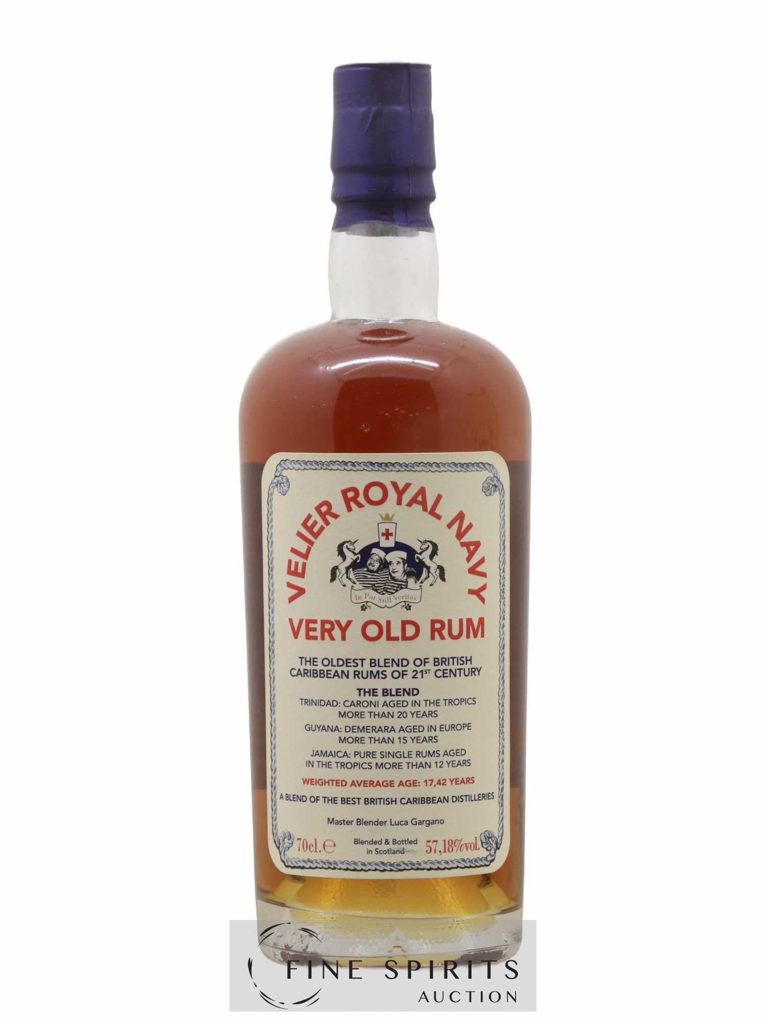Velier Royal Navy 17 years Of. In Pot Still Veritas 7 Marks from 1990 to 2005 - Lot of 1 bottle - 1