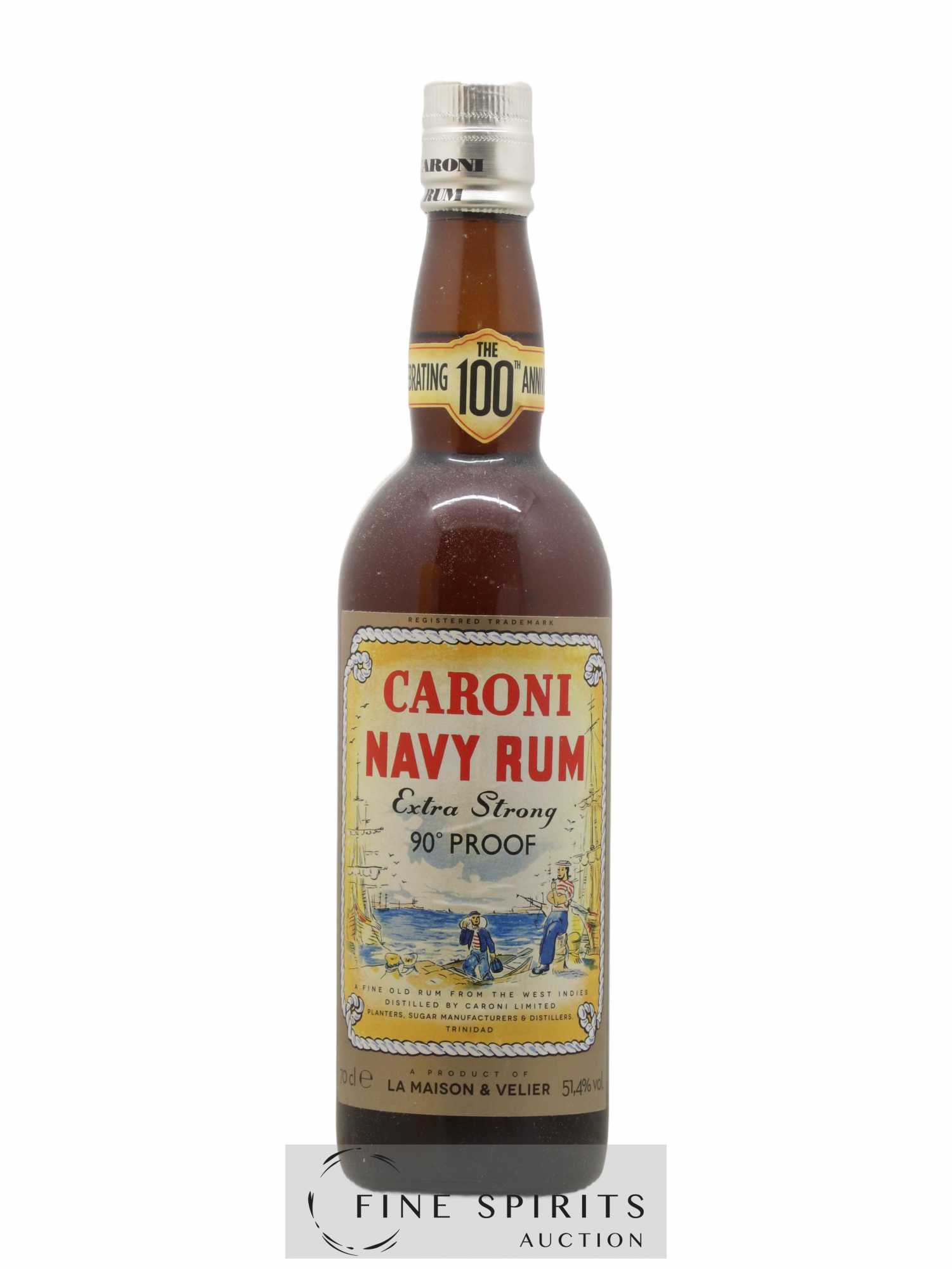 Caroni 18 years Velier Navy Rum 90° Proof - bottled 2018 Celebrating the 100th Anniversary Extra Strong - Lot de 1 bouteille - 1
