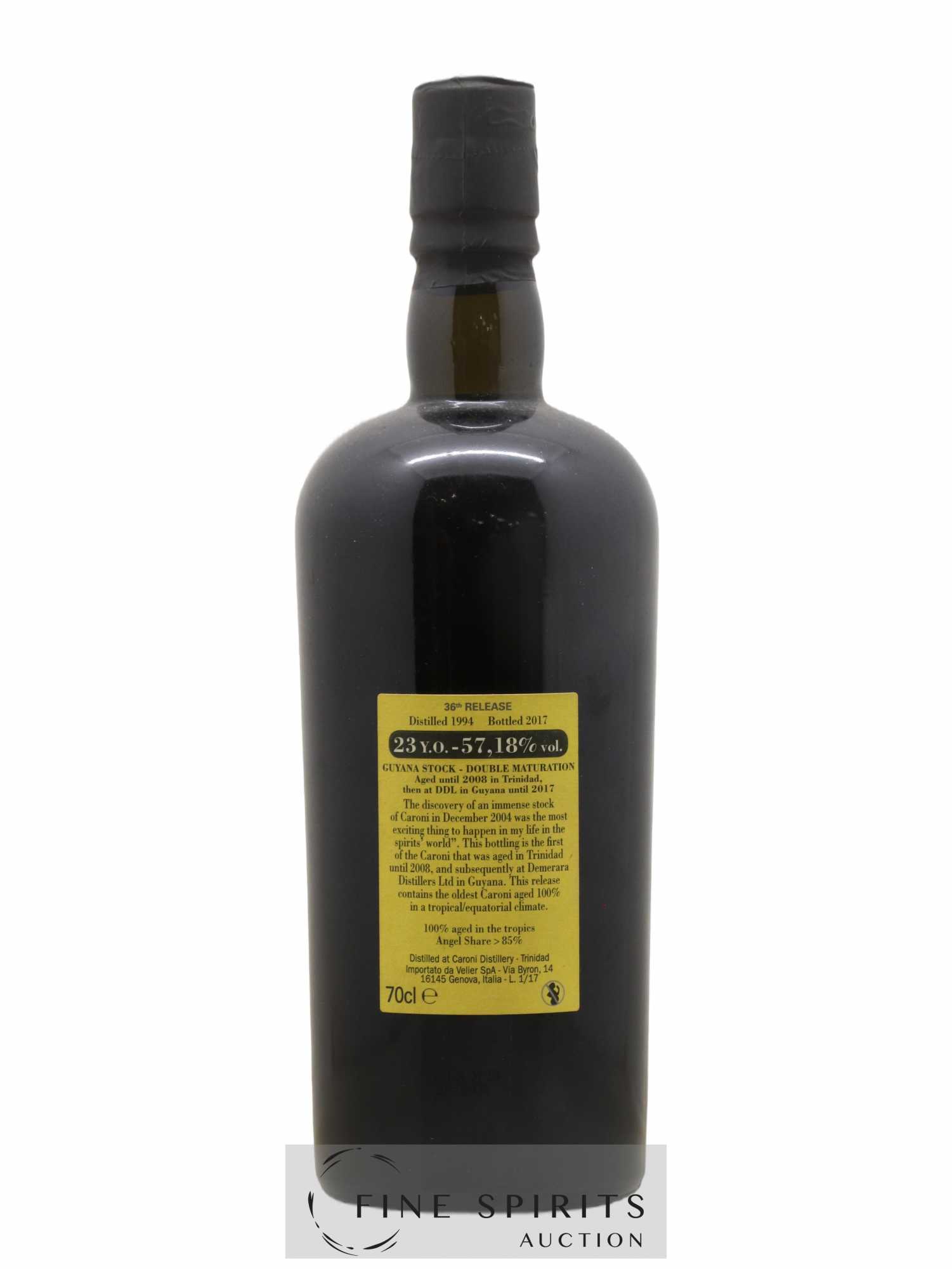 Caroni 23 years 1994 Velier 36th Release Double Maturation - bottled 2017 Guyana Stock - Lot of 1 bottle - 1