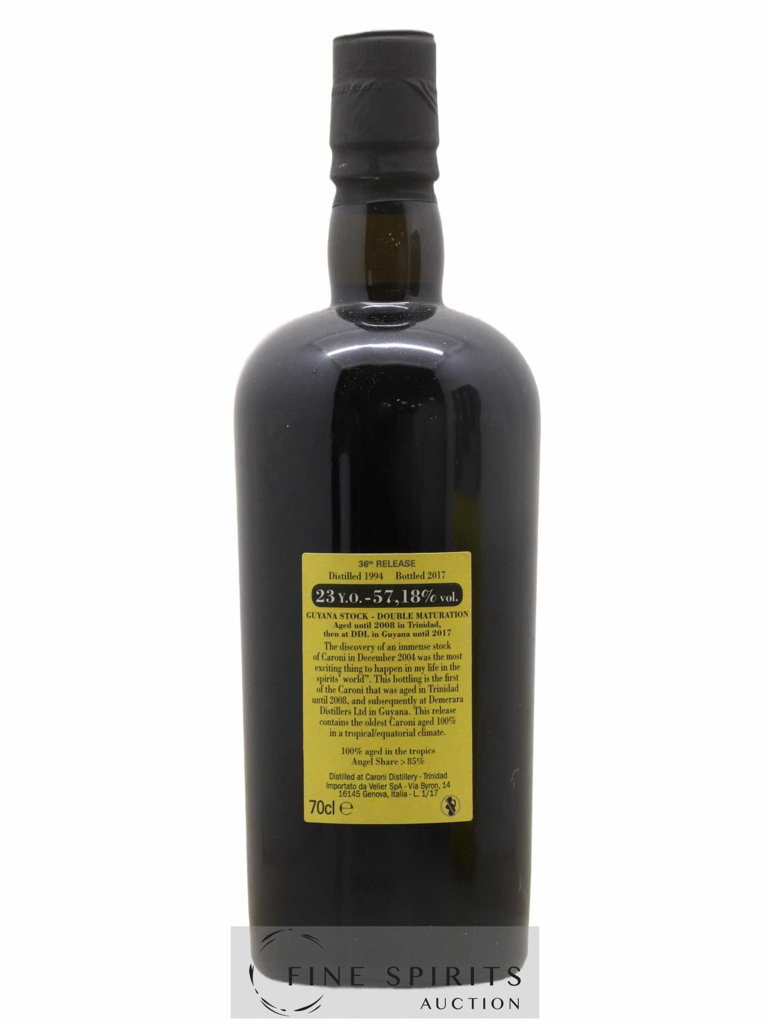 Caroni 23 years 1994 Velier 36th Release Double Maturation - bottled 2017 Guyana Stock - Lot de 1 bouteille - 2
