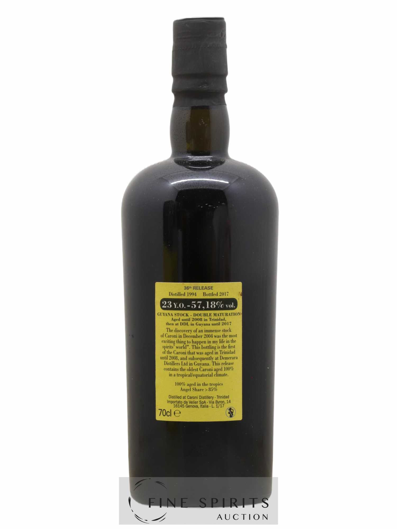 Caroni 23 years 1994 Velier 36th Release Double Maturation - bottled 2017 Guyana Stock - Lot de 1 bouteille - 2