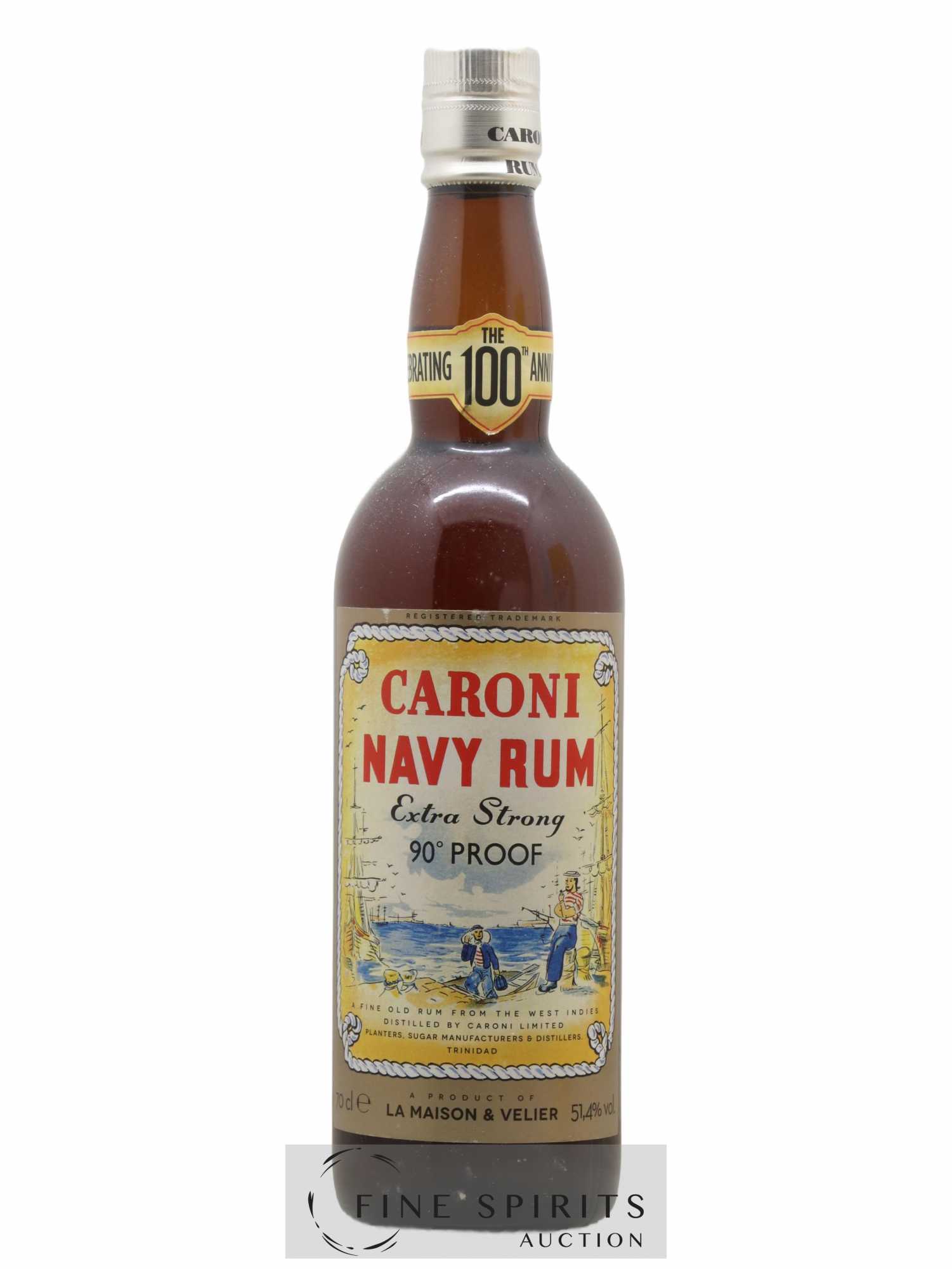 Caroni 18 years Velier Navy Rum 90° Proof - bottled 2018 Celebrating the 100th Anniversary Extra Strong - Lot de 1 bouteille - 1