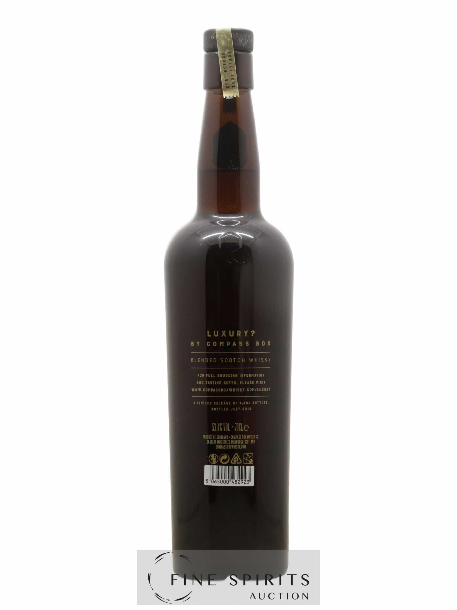 Luxury Compass Box bottled 2015 Limited Release of 4 992 bottles - Lot de 1 bouteille - 2