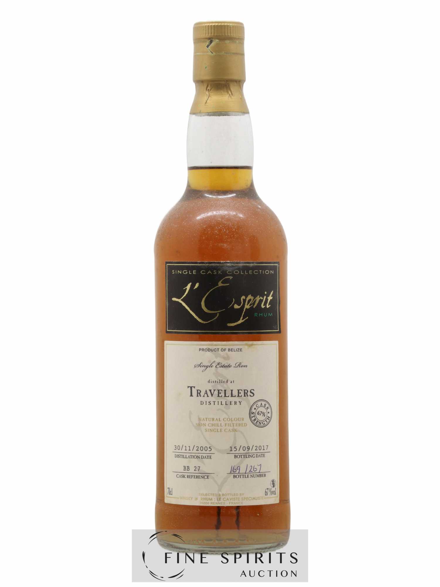 Travellers 2005 Of. L'Esprit Cask n°BB27 - One of 267 - bottled 2017 Whisky & Rhum - Lot de 1 bouteille - 1