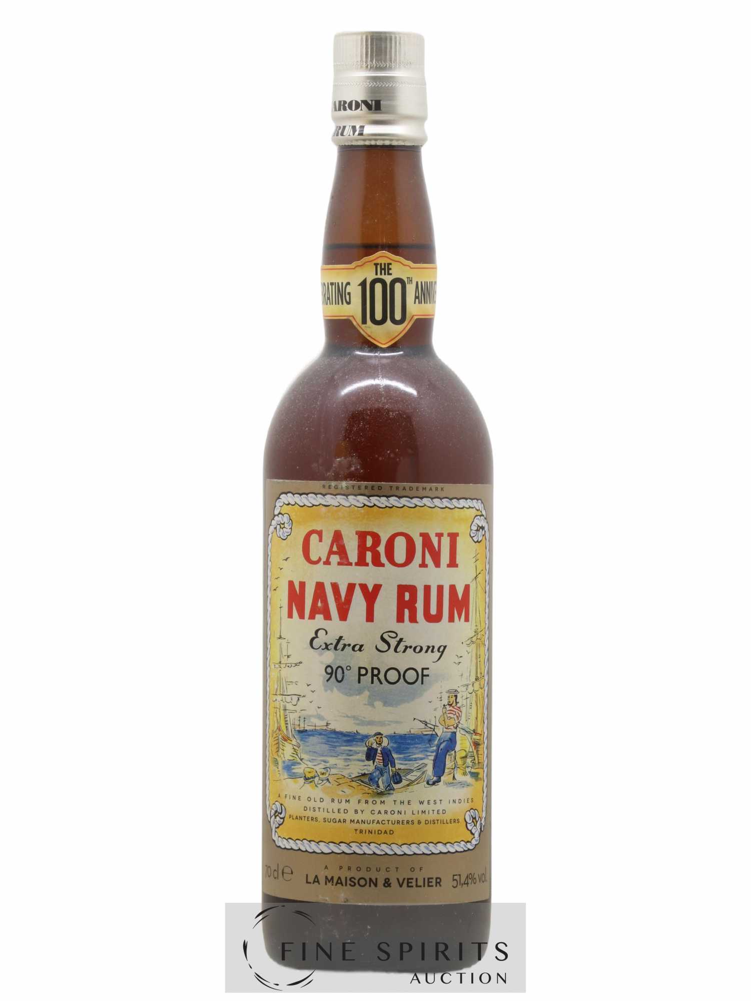 Caroni 18 years Velier Navy Rum 90° Proof - bottled 2018 Celebrating the 100th Anniversary Extra Strong - Lot de 1 bouteille - 1