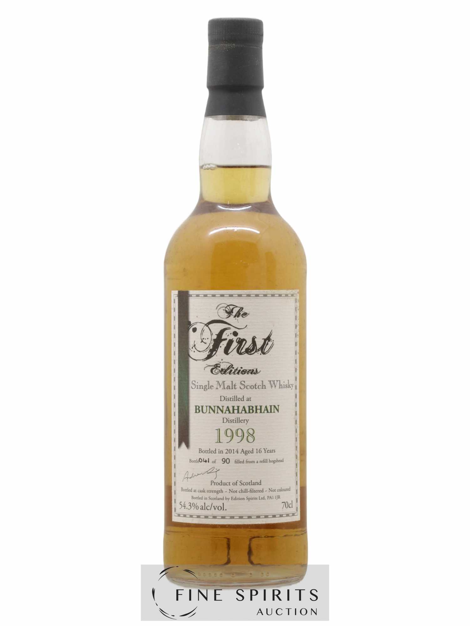 Bunnahabhain 16 years 1998 Edition Spirits Refill Hogshead - One of 90 - bottled 2014 The First Editions - Lot de 1 bouteille - 1