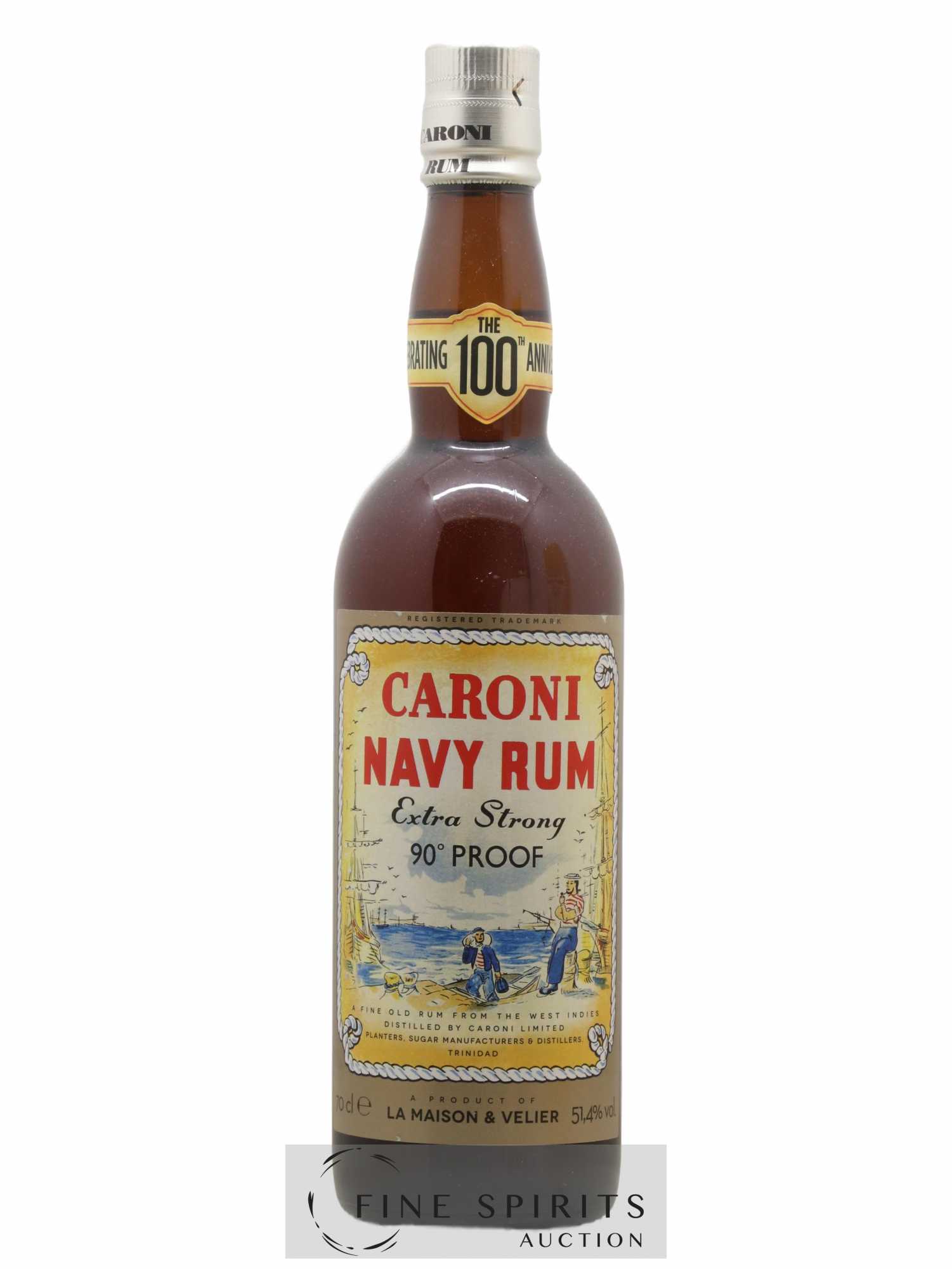 Caroni 18 years Velier Navy Rum 90° Proof - bottled 2018 Celebrating the 100th Anniversary Extra Strong - Posten von 1 Flasche - 1