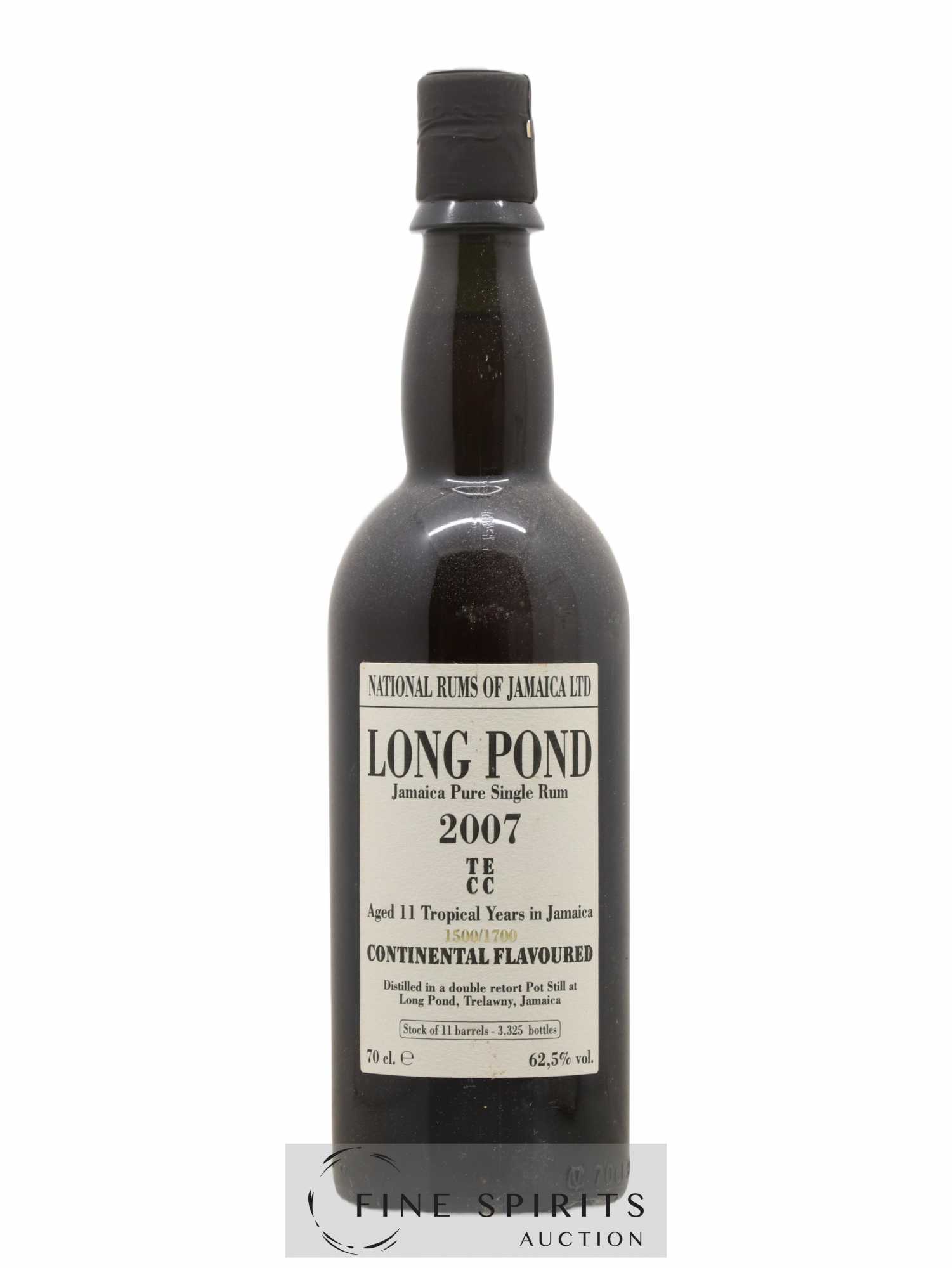 Long Pond 11 years 2007 Of. Mark TECC - One of 3325 - bottled 2018 LM&V National Rums of Jamaica - Lot de 1 bouteille - 1