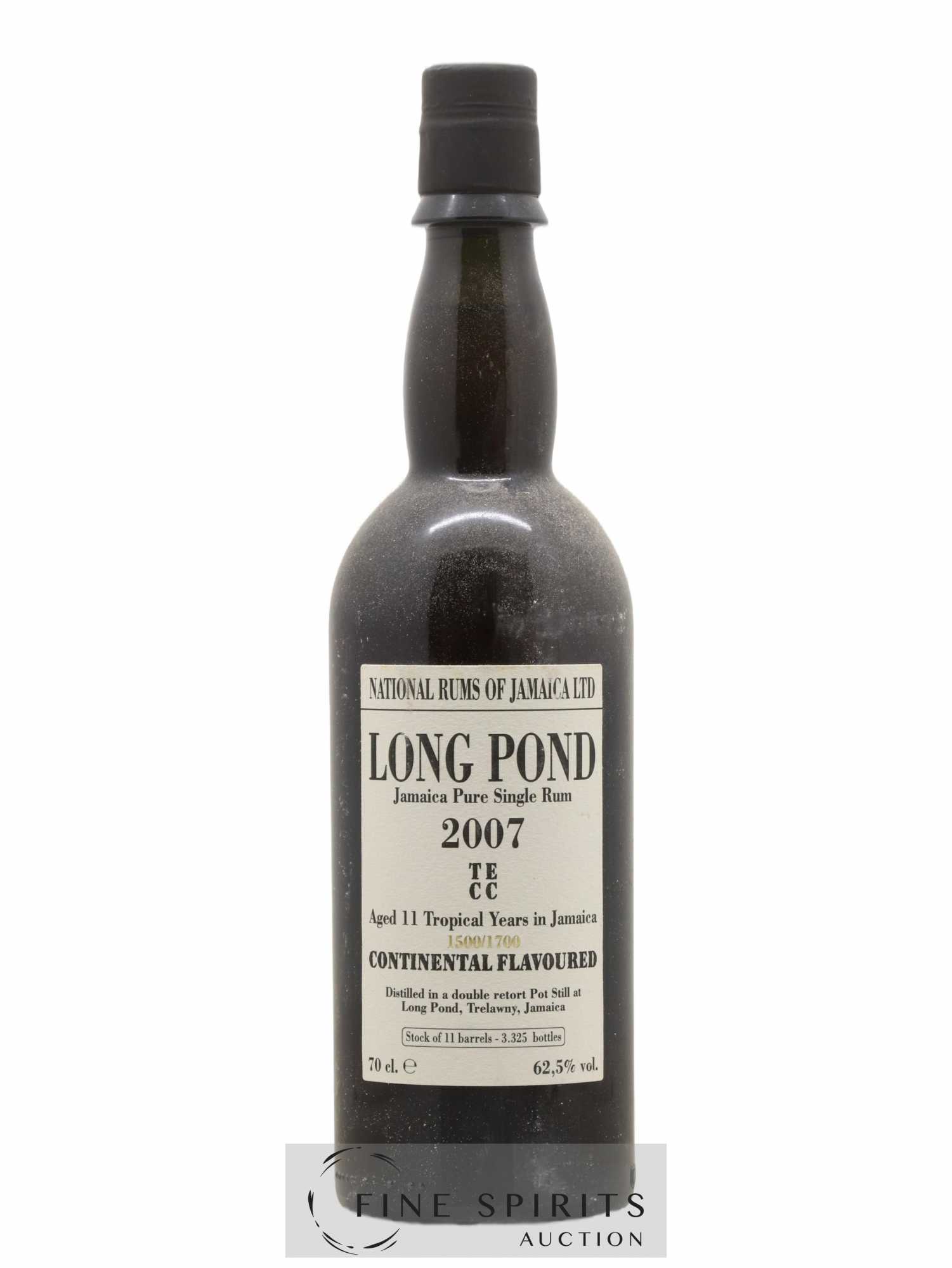 Long Pond 11 years 2007 Of. Mark TECC - One of 3325 - bottled 2018 LM&V National Rums of Jamaica - Posten von 1 Flasche - 1