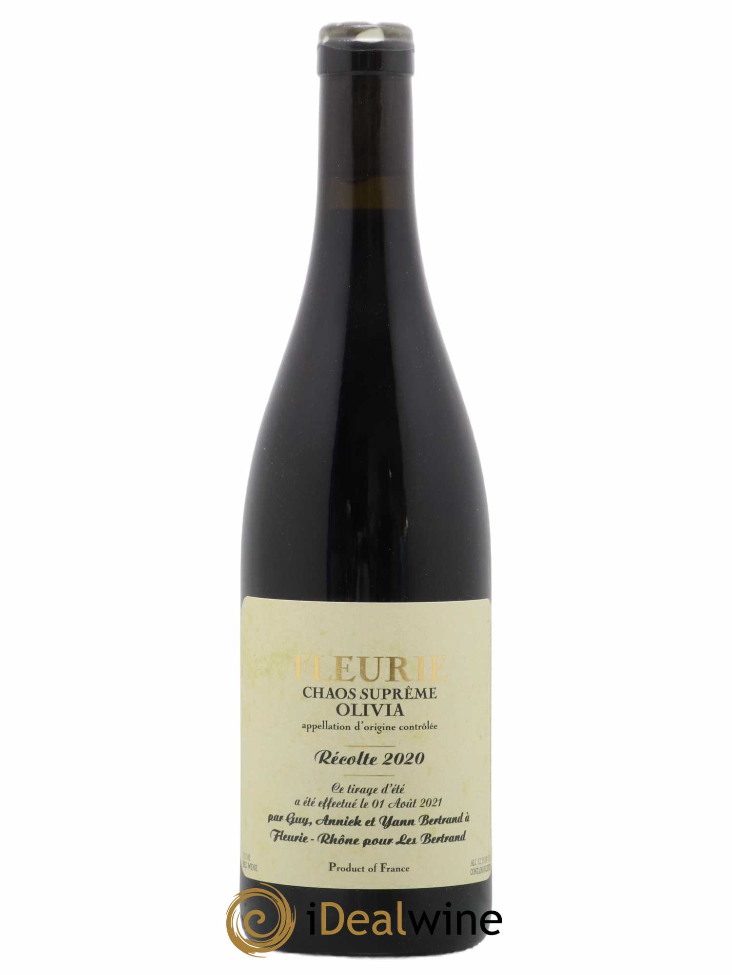 Fleurie Cuvée du Chaos Yann Bertrand 2020 - Lot de 1 bouteille - 0