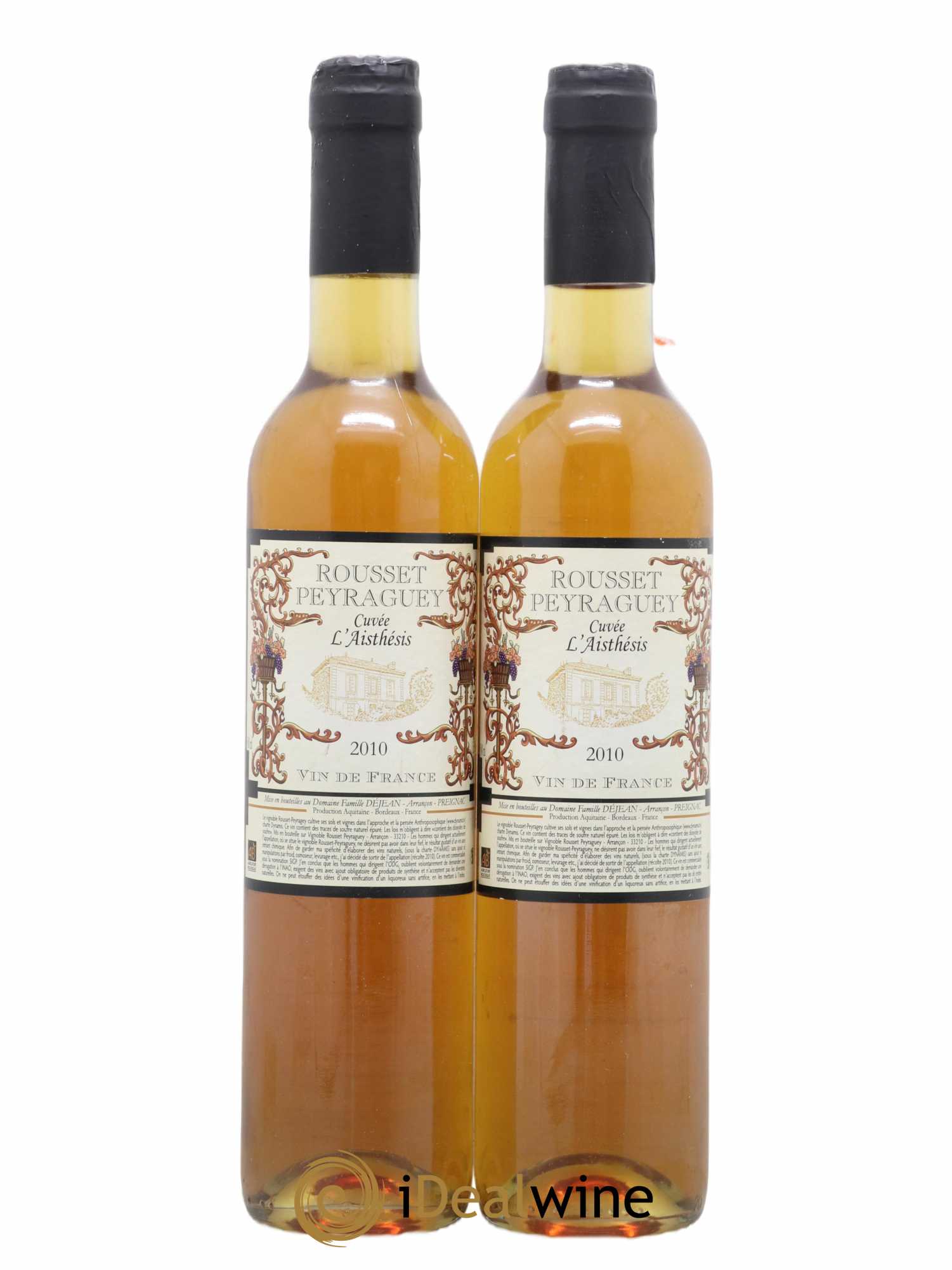 Rousset Peyraguey L'Aisthésis Domaine Rousset Peyraguey 50CL 2010 - Lotto di 2 bottiglie - 0