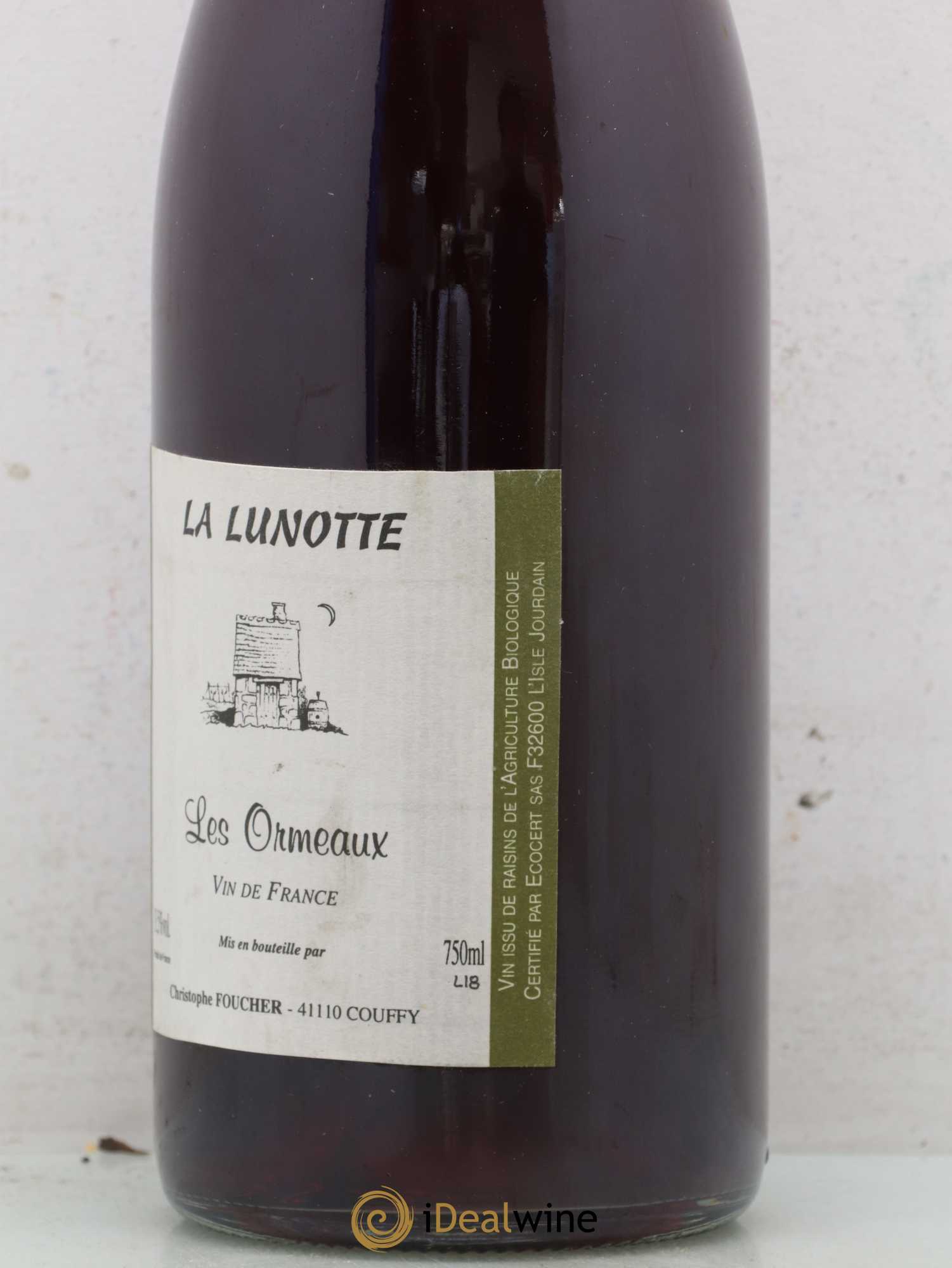 Vin de France La Lunotte Les Ormeaux Christophe Foucher 2018 - Lot de 1 bouteille - 1