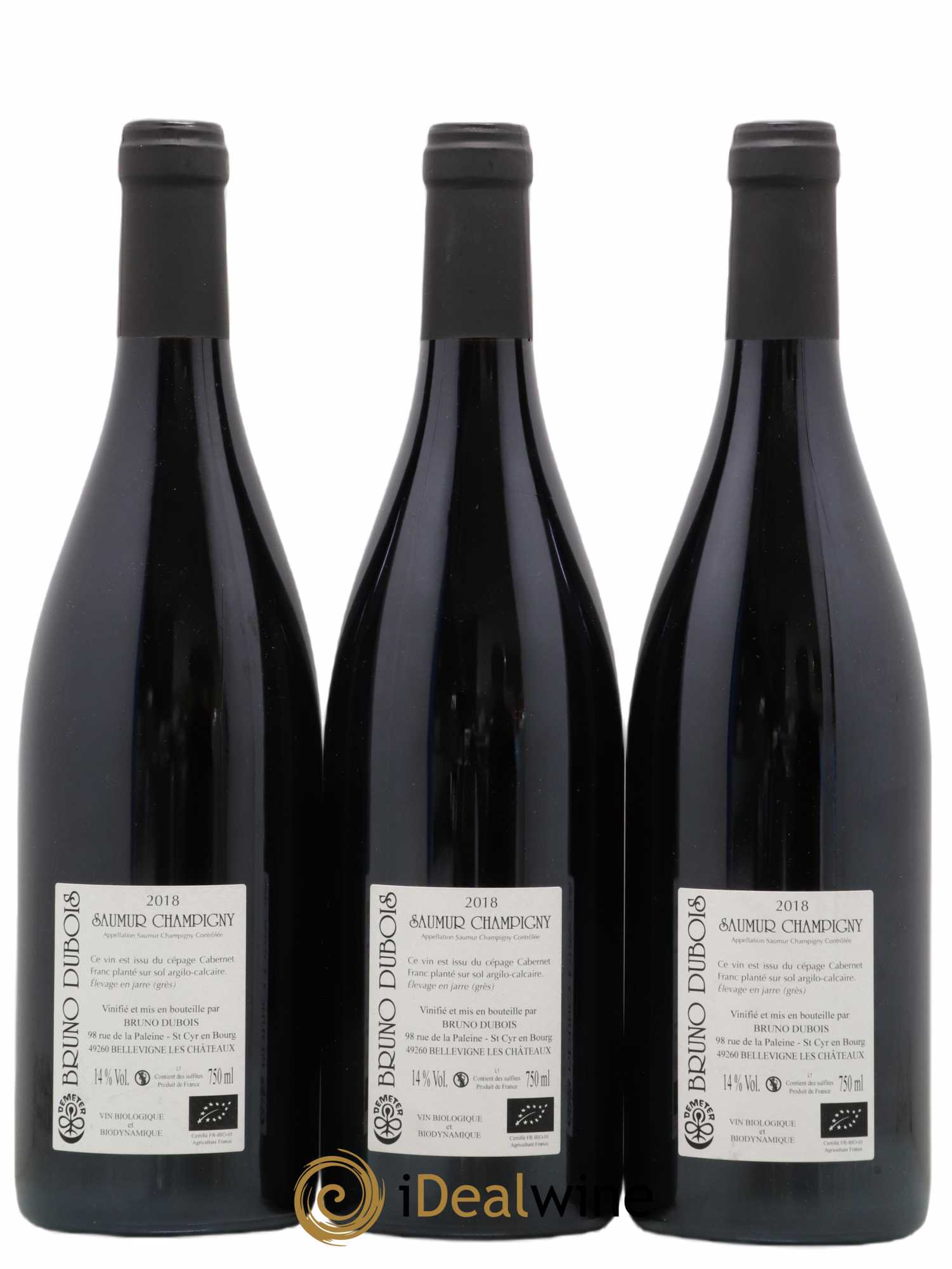 Saumur-Champigny Vue sur Loire Bruno Dubois 2018 - Lot de 3 bouteilles - 1