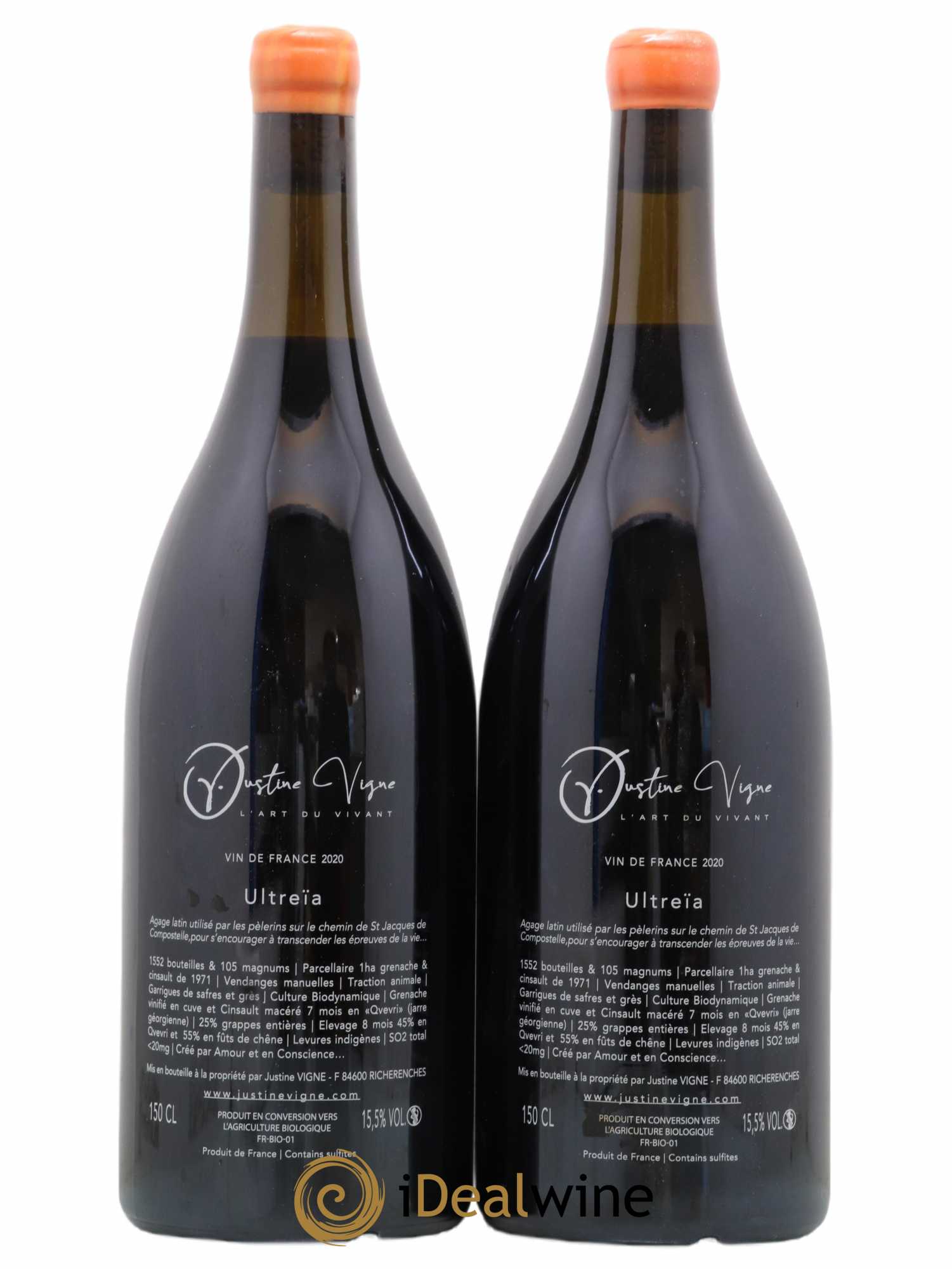 Vin de France Ultreia Justine Vigne 2020 - Lot de 2 magnums - 1