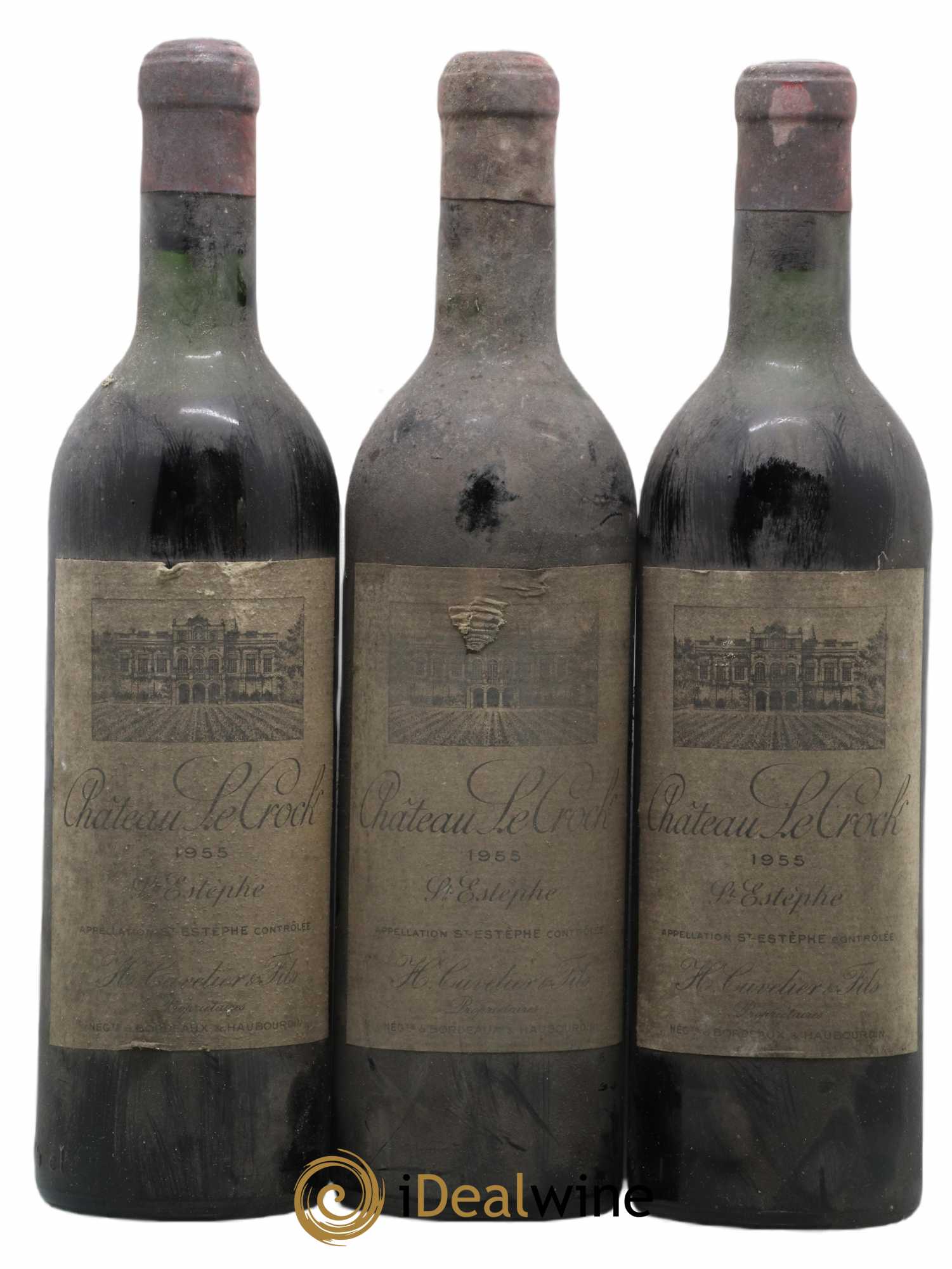 Château le Crock Cru Bourgeois 1955 - Lot de 3 bouteilles - 0