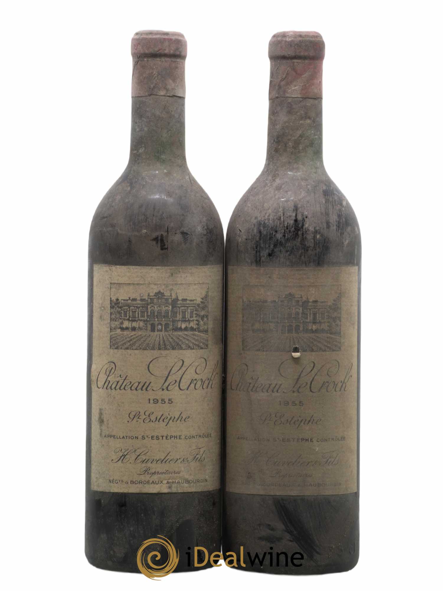 Château le Crock Cru Bourgeois 1955 - Lot de 2 bouteilles - 0