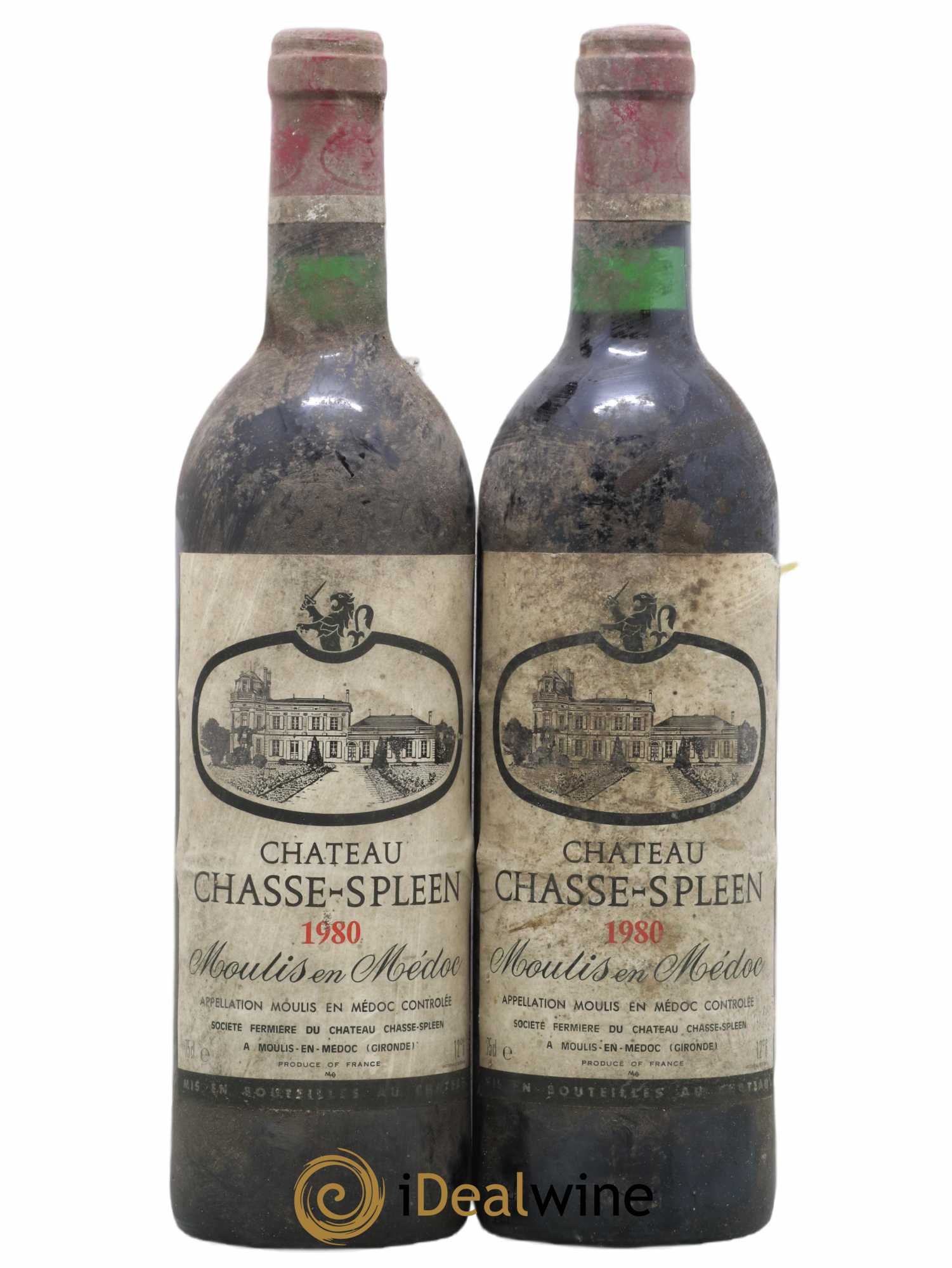 Château Chasse Spleen 1980 - Lot de 2 bouteilles - 0