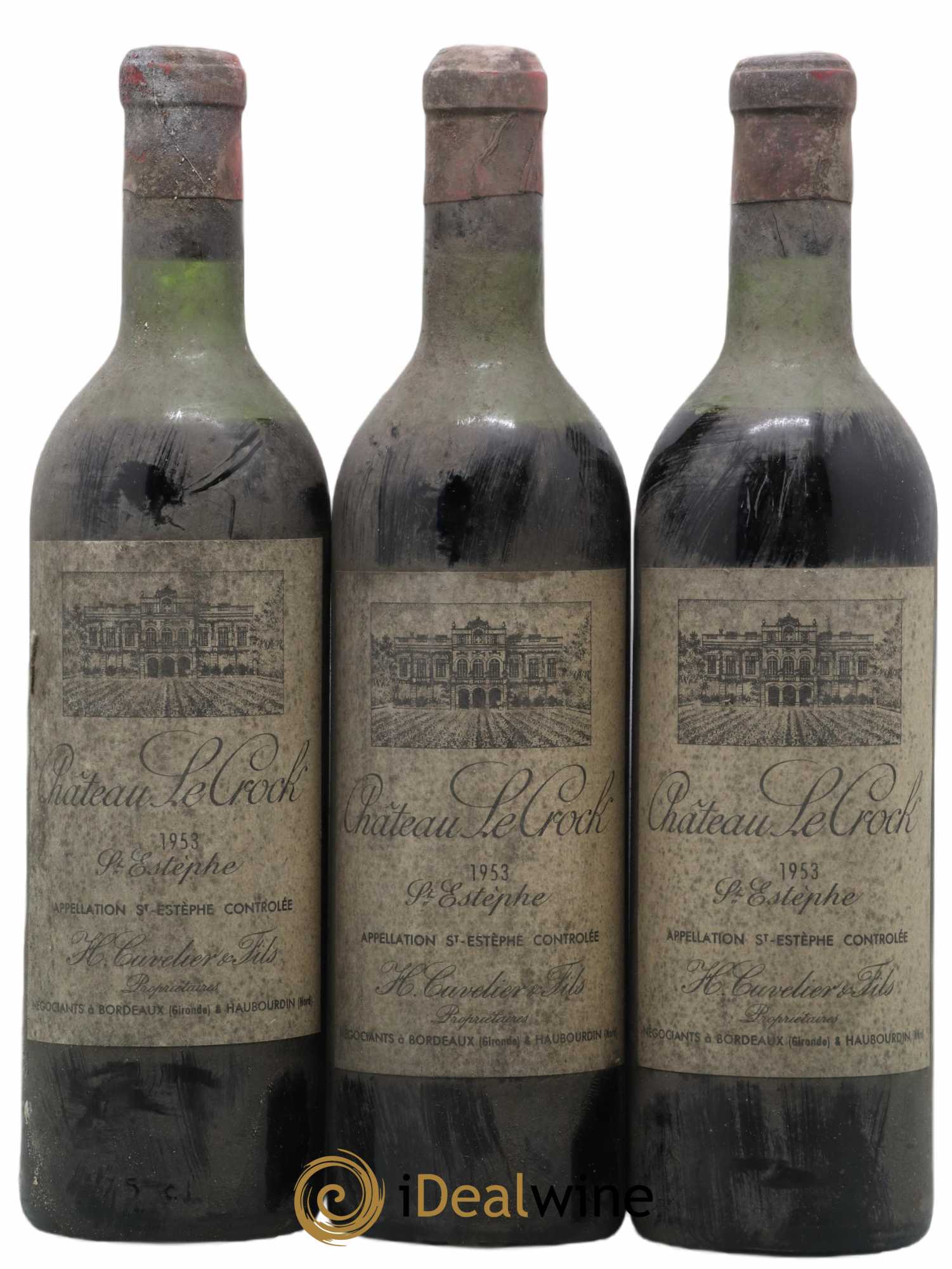 Château le Crock Cru Bourgeois 1953 - Lot de 3 bouteilles - 0