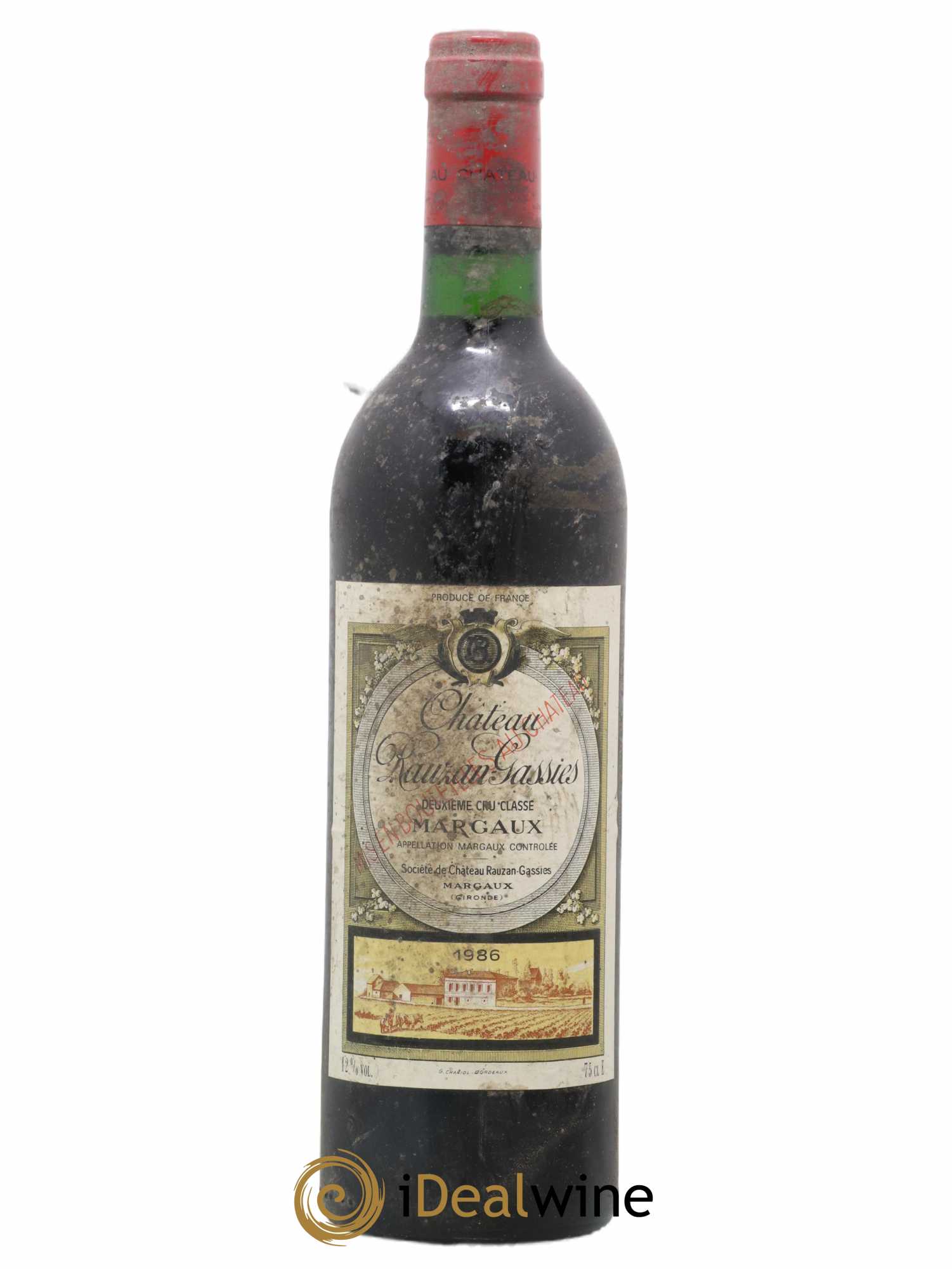 Château Rauzan-Gassies 2ème Grand Cru Classé 1986 - Lot de 1 bouteille - 0