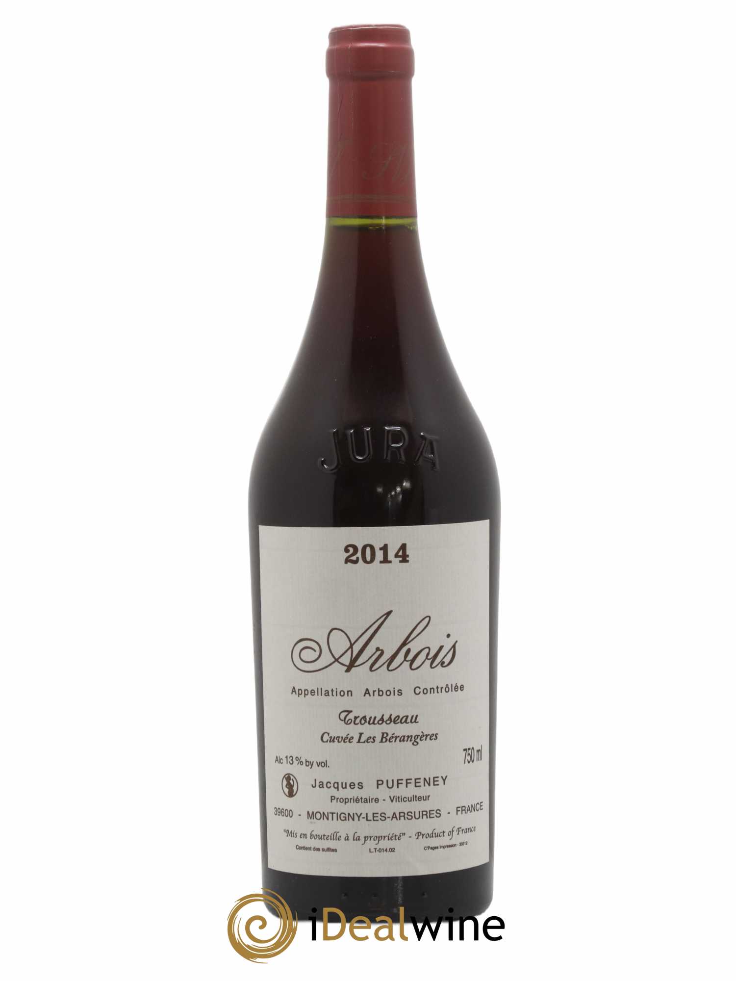 Arbois Trousseau Cuvée Les Bérangères Jacques Puffeney 2014 - Lot de 1 bouteille - 0