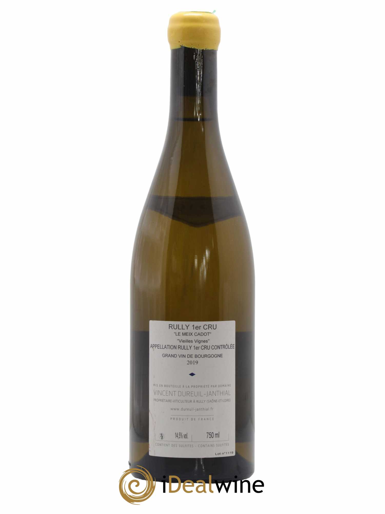 Rully 1er Cru Le Meix Cadot Vieilles Vignes Vincent Dureuil-Janthial 2019 - Lot de 1 bouteille - 1
