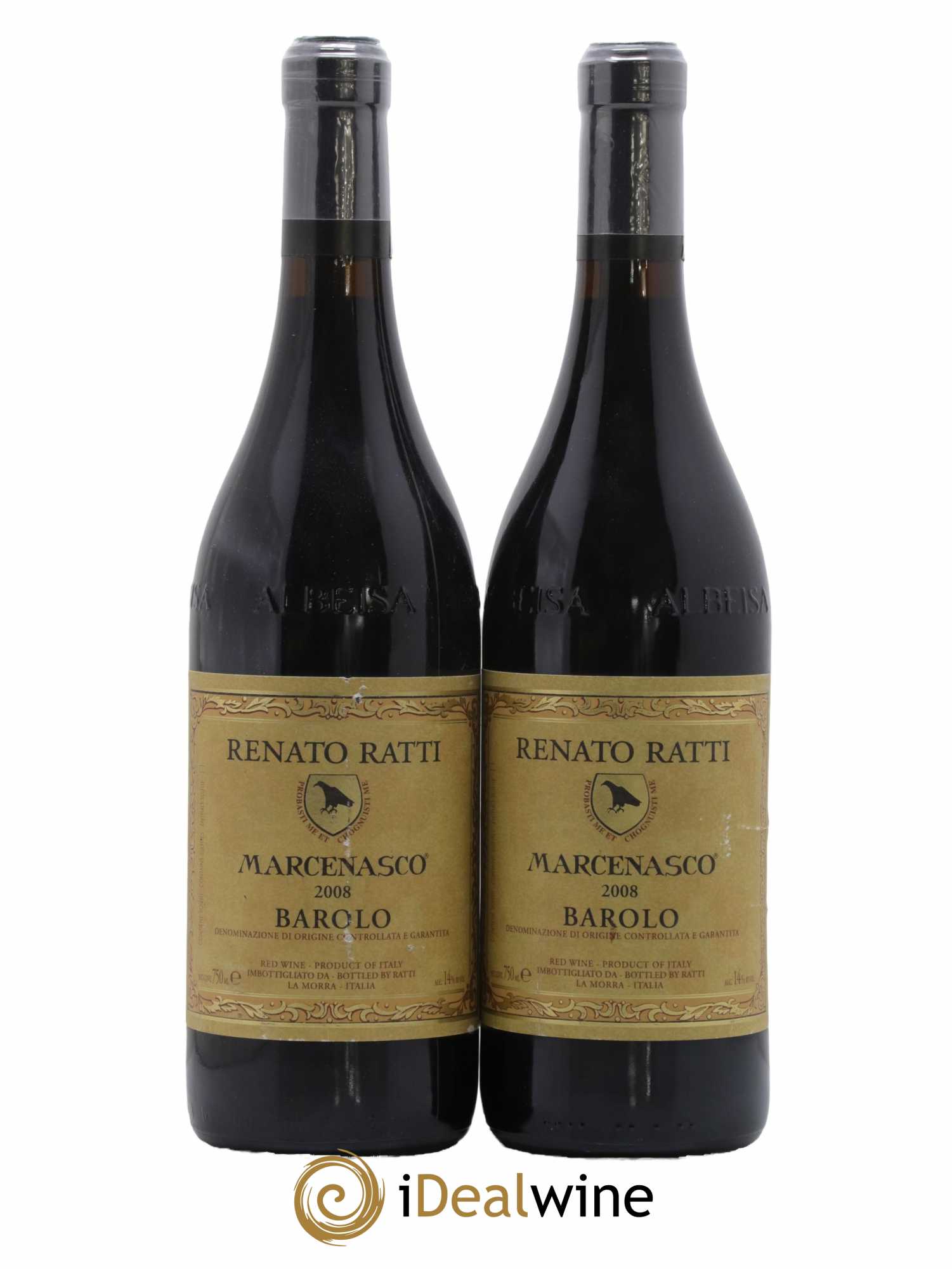 Barolo DOCG Marcenasco Renato Ratti 2008 - Lot de 2 bouteilles - 0
