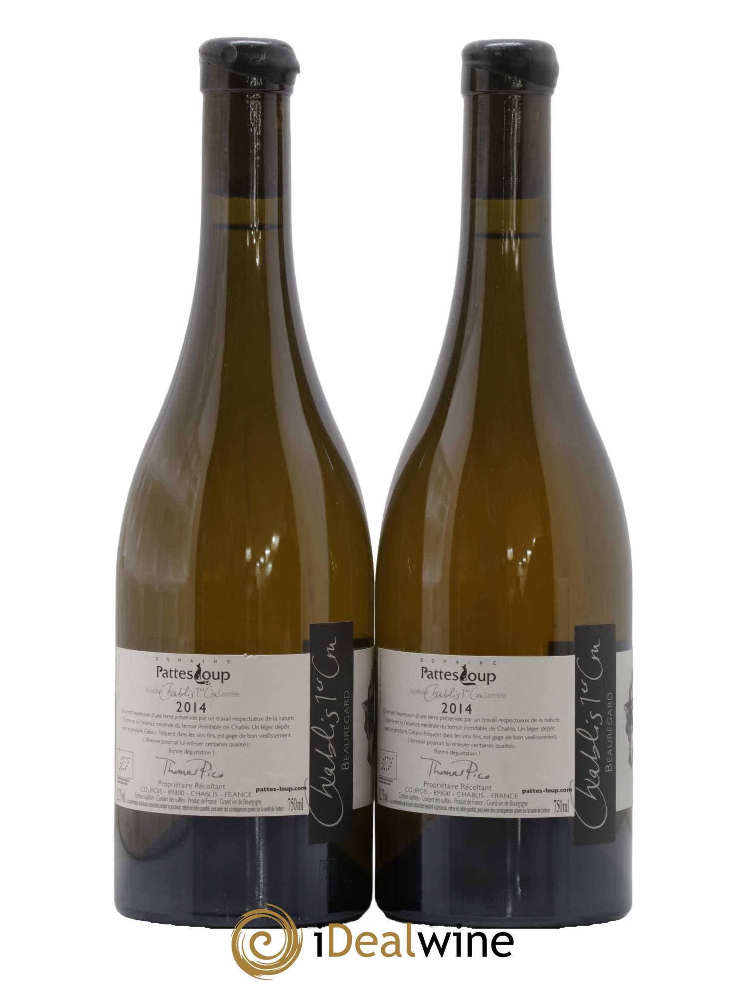Chablis 1er Cru Beauregard Pattes Loup (Domaine) 2014 - Lot de 2 bouteilles - 1