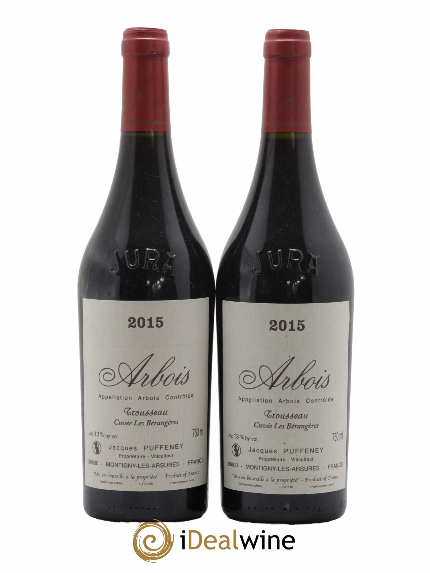 Arbois Trousseau Cuvée Les Bérangères Jacques Puffeney 2015 - Lot de 2 bouteilles - 0