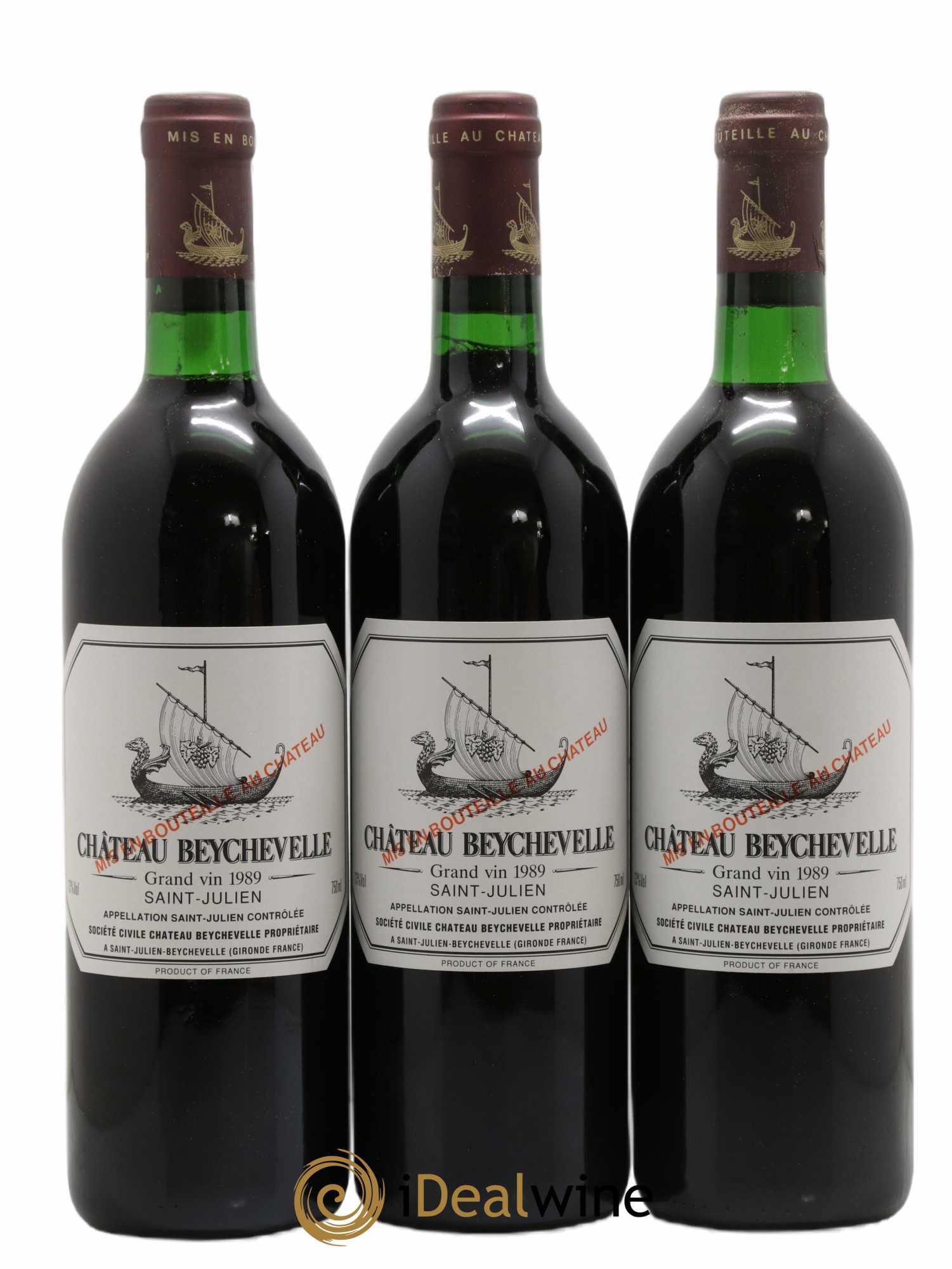 Château Beychevelle 4ème Grand Cru Classé 1989 - Lotto di 12 bottiglie - 1