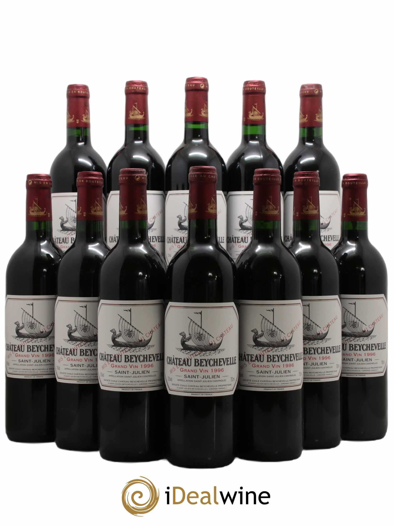 Château Beychevelle 4ème Grand Cru Classé 1996 - Lot de 12 bouteilles - 0