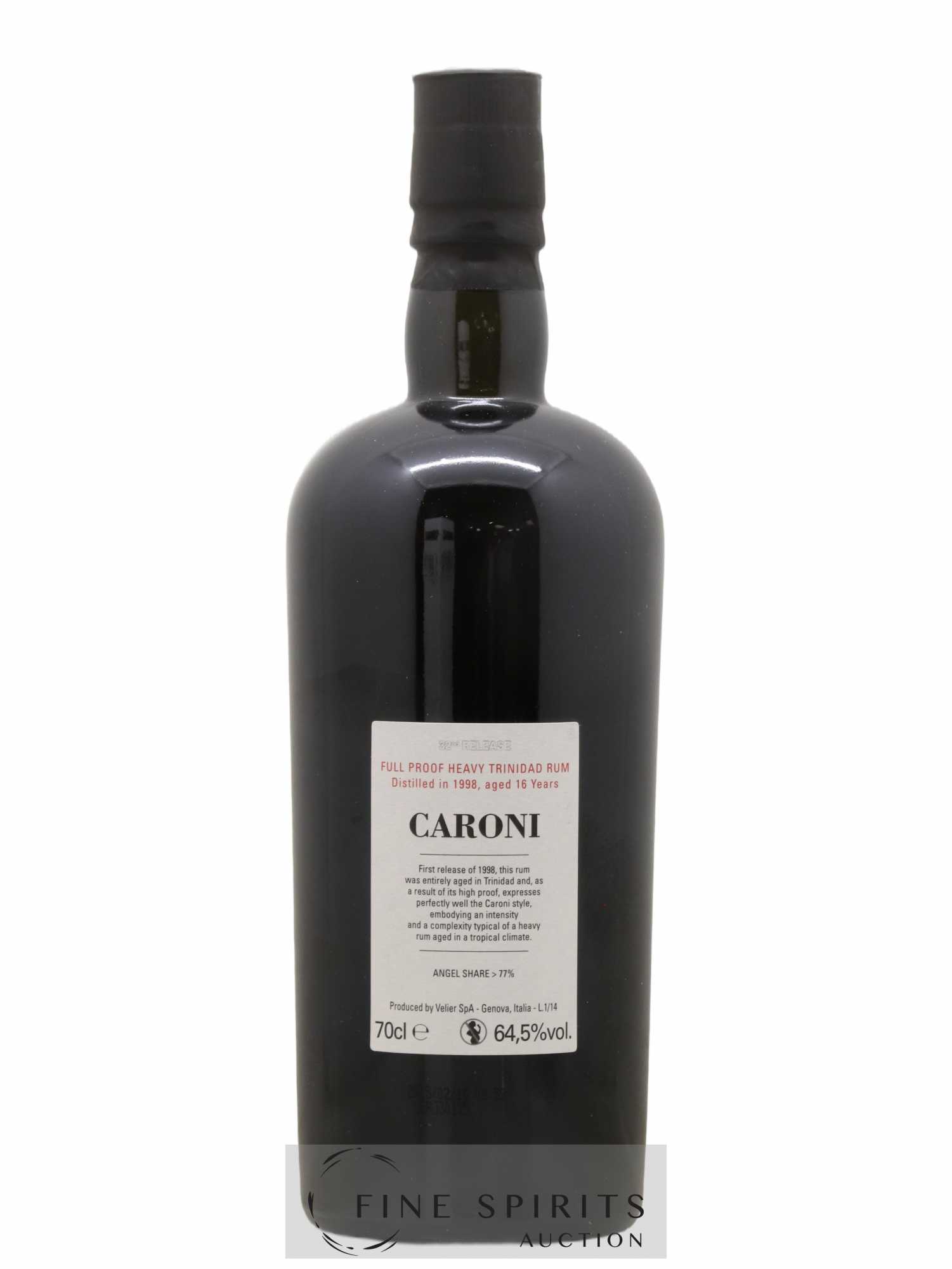 Caroni 16 years 1998 Velier Full Proof 32nd Release - One of 2750 - bottled 2014 - Lot de 1 bouteille - 2