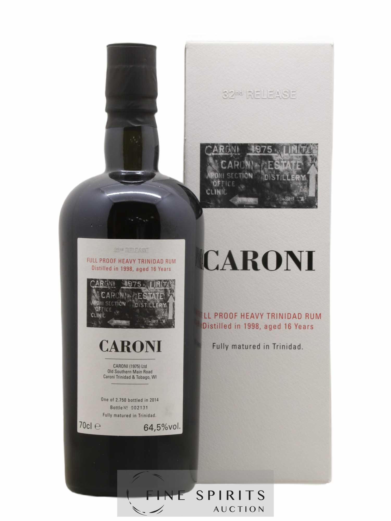 Caroni 16 years 1998 Velier Full Proof 32nd Release - One of 2750 - bottled 2014 - Lot de 1 bouteille - 0