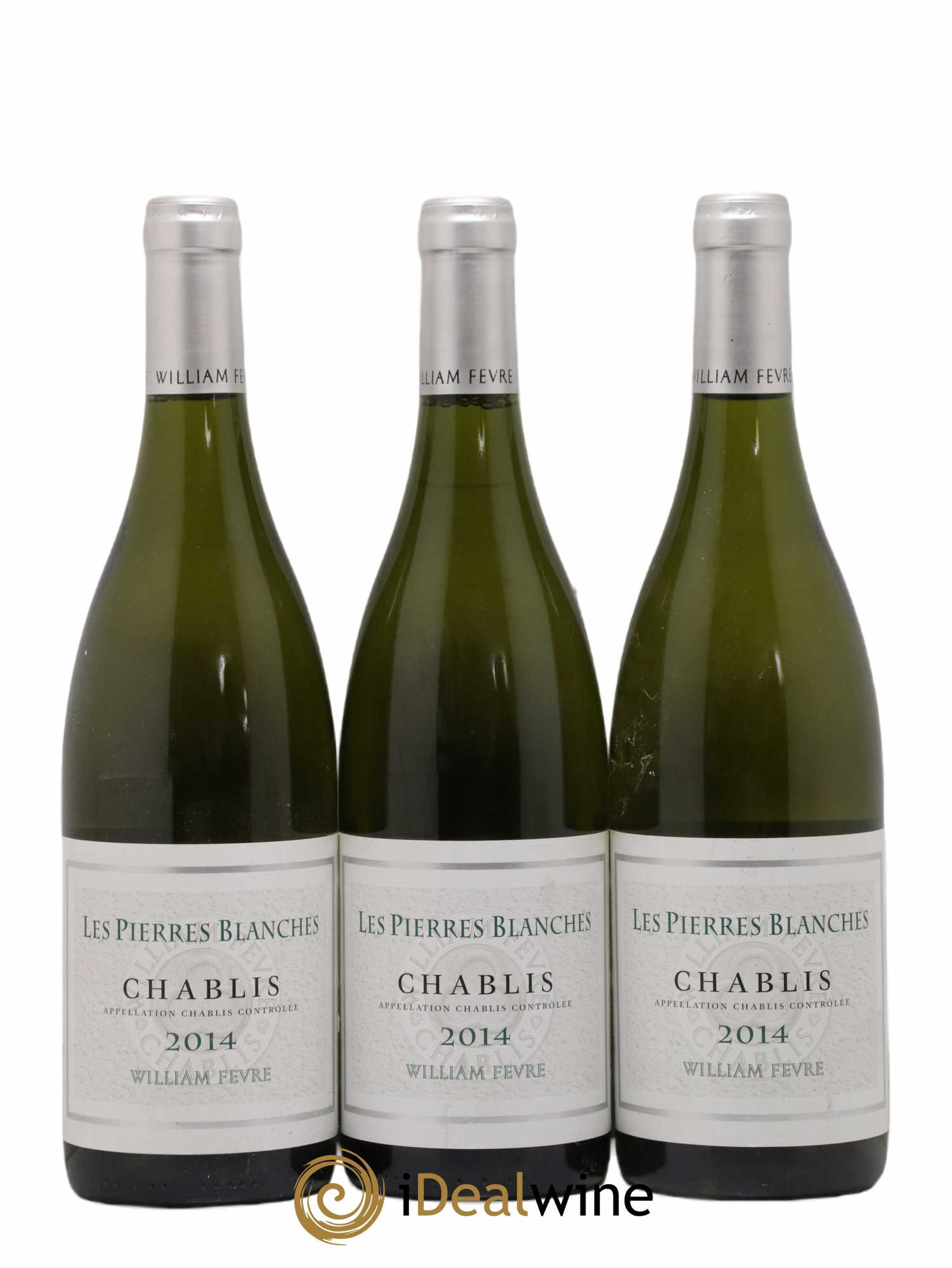 Chablis Les Pierres Blanches William Fevre 2014 - Lot de 3 bouteilles - 0