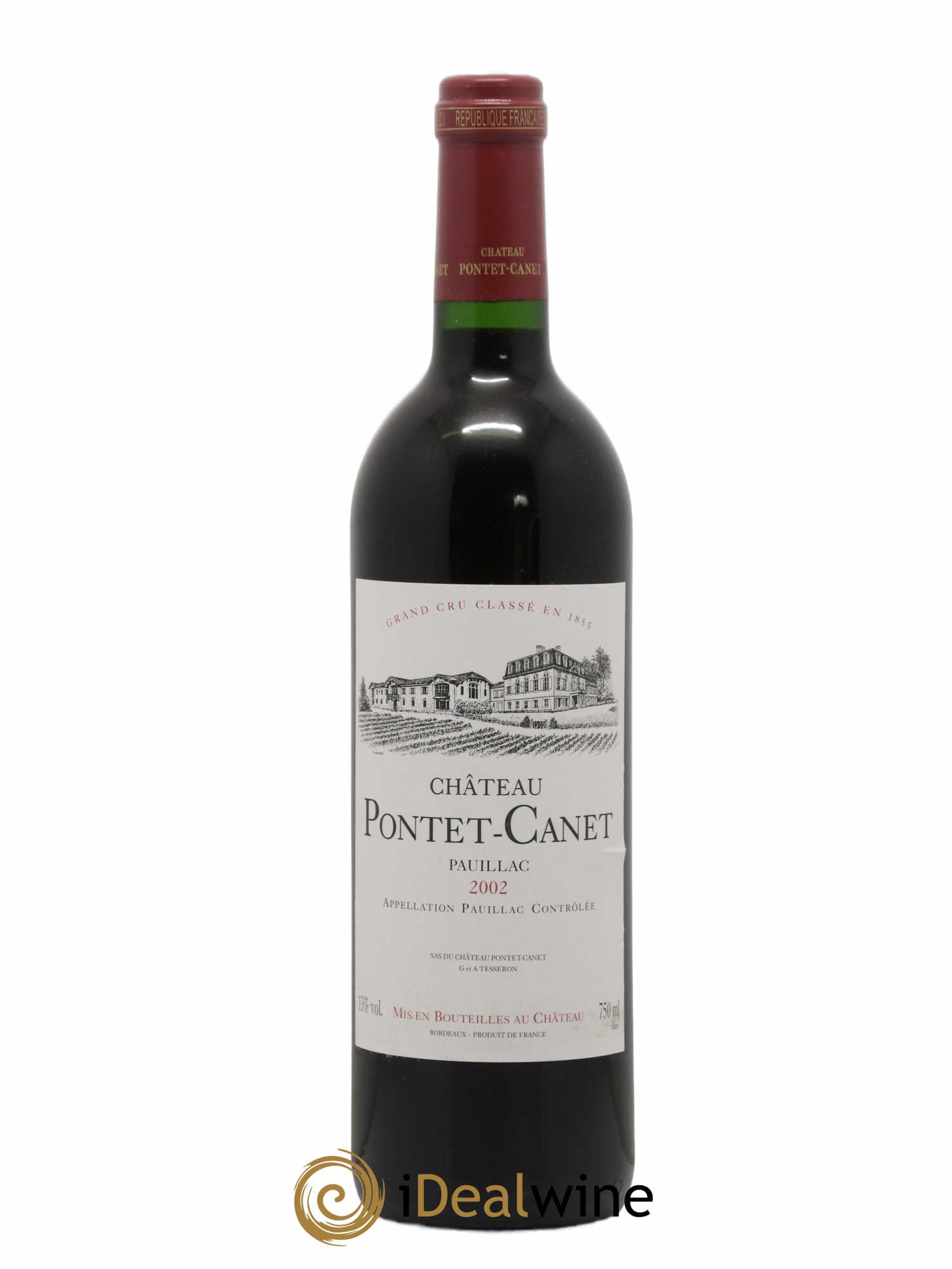 Château Pontet Canet 5ème Grand Cru Classé 2002 - Lot de 1 bouteille - 0