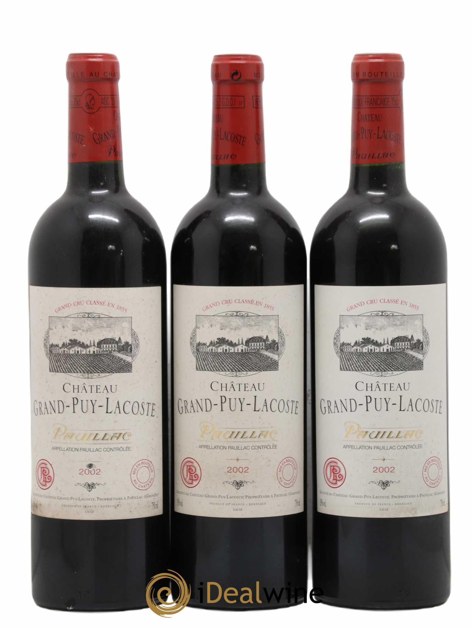 Château Grand Puy Lacoste 5ème Grand Cru Classé 2002 - Lot de 12 bouteilles - 1