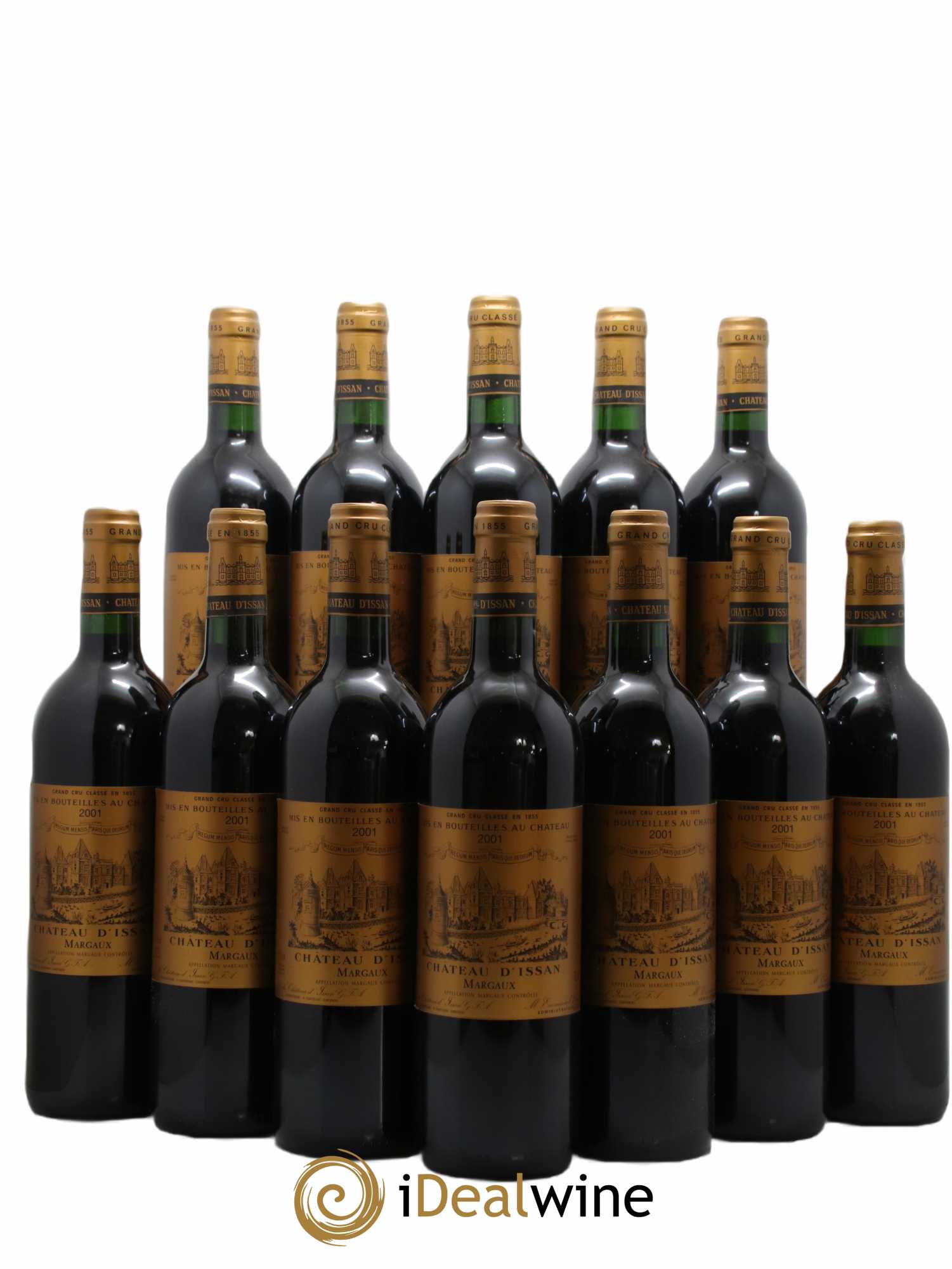 Château d'Issan 3ème Grand Cru Classé 2001 - Lot de 12 bouteilles - 0