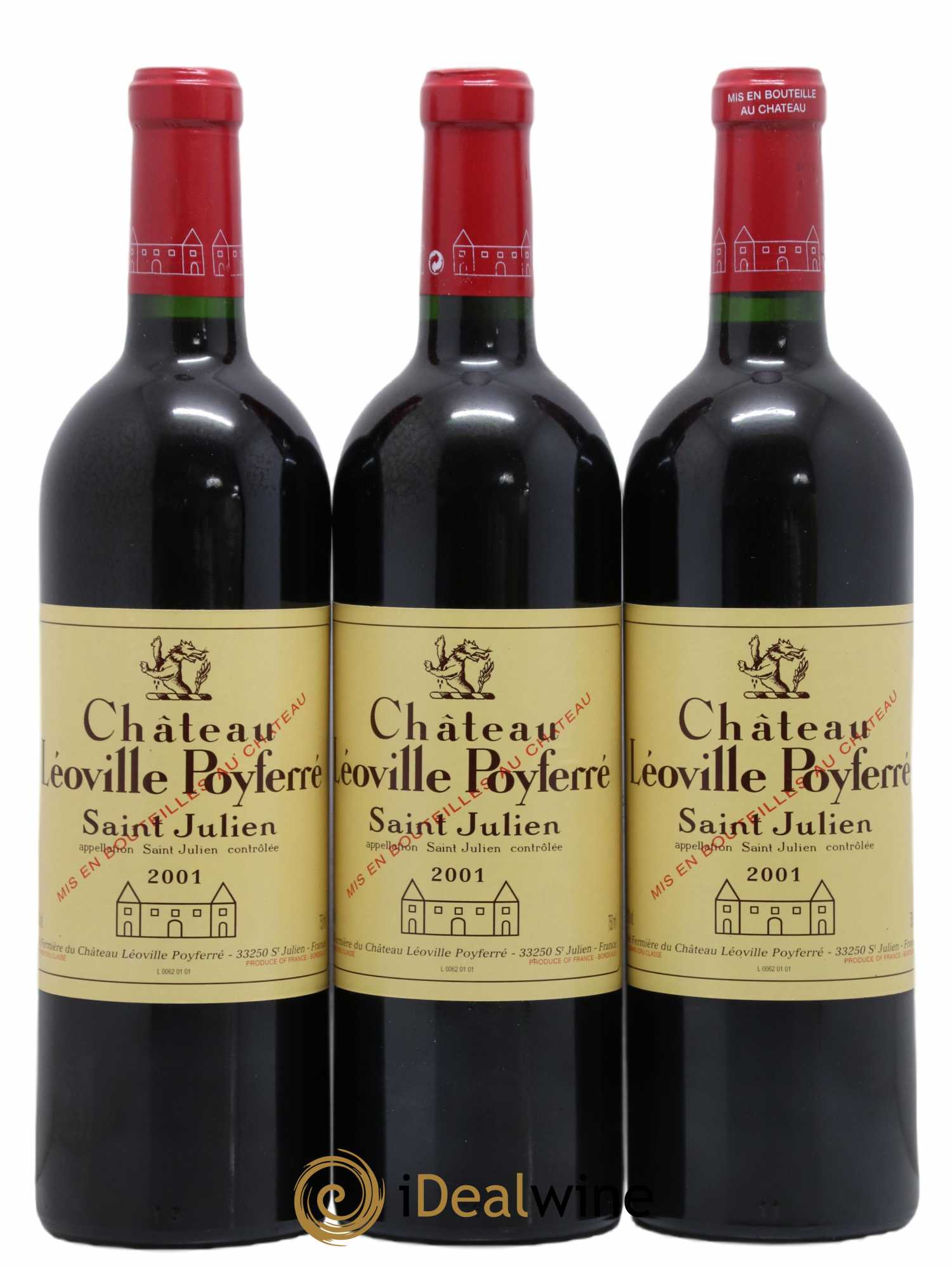 Château Léoville Poyferré 2ème Grand Cru Classé 2001 - Lot de 12 bouteilles - 1